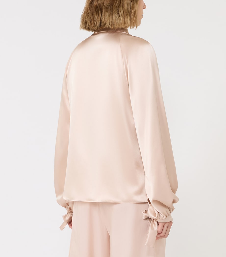 Max Mara Womens Silk Shirt Powder Image 3