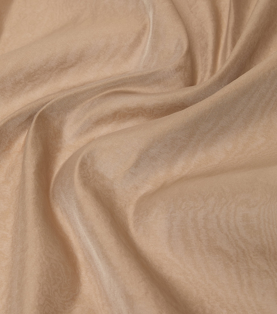 Max Mara Silk-Blend Square Stole Scarf Honey Image 3