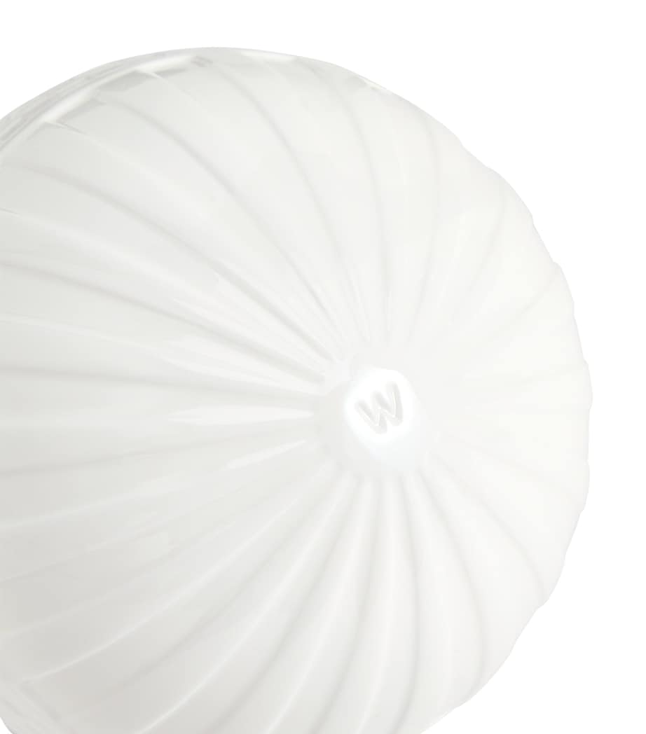 Festive Fluted Bauble WHITE Image 4