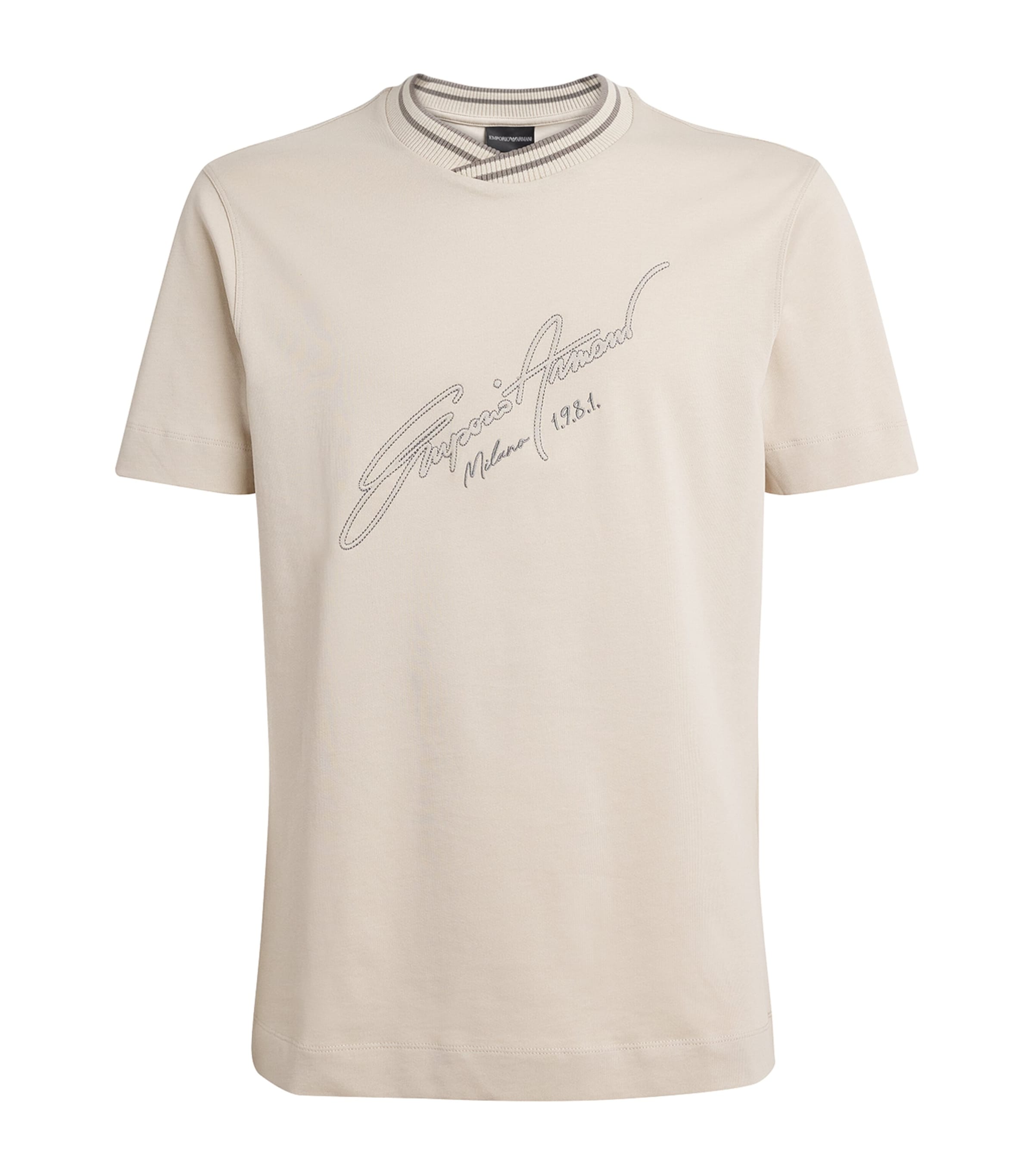 Cotton Embroidered Logo T-Shirt U1156 Image 1