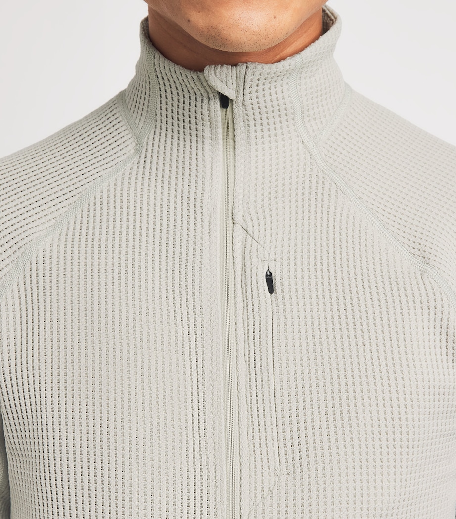 Houdini Mens Technical Mesh Half-Zip Sweatshirt Greenish Grey Image 3