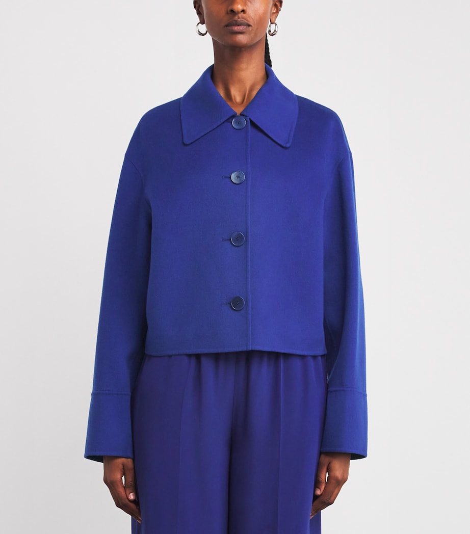 Wool-Silk Gerrard Coat COBALT Image 3