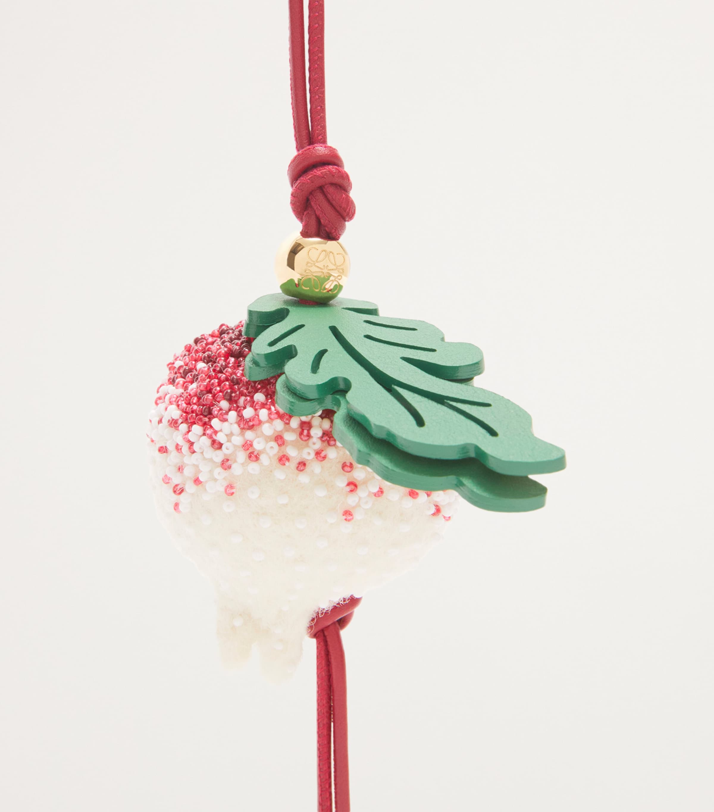 LOEWE Embellished Radish Charm Crimson/soft White Image 2