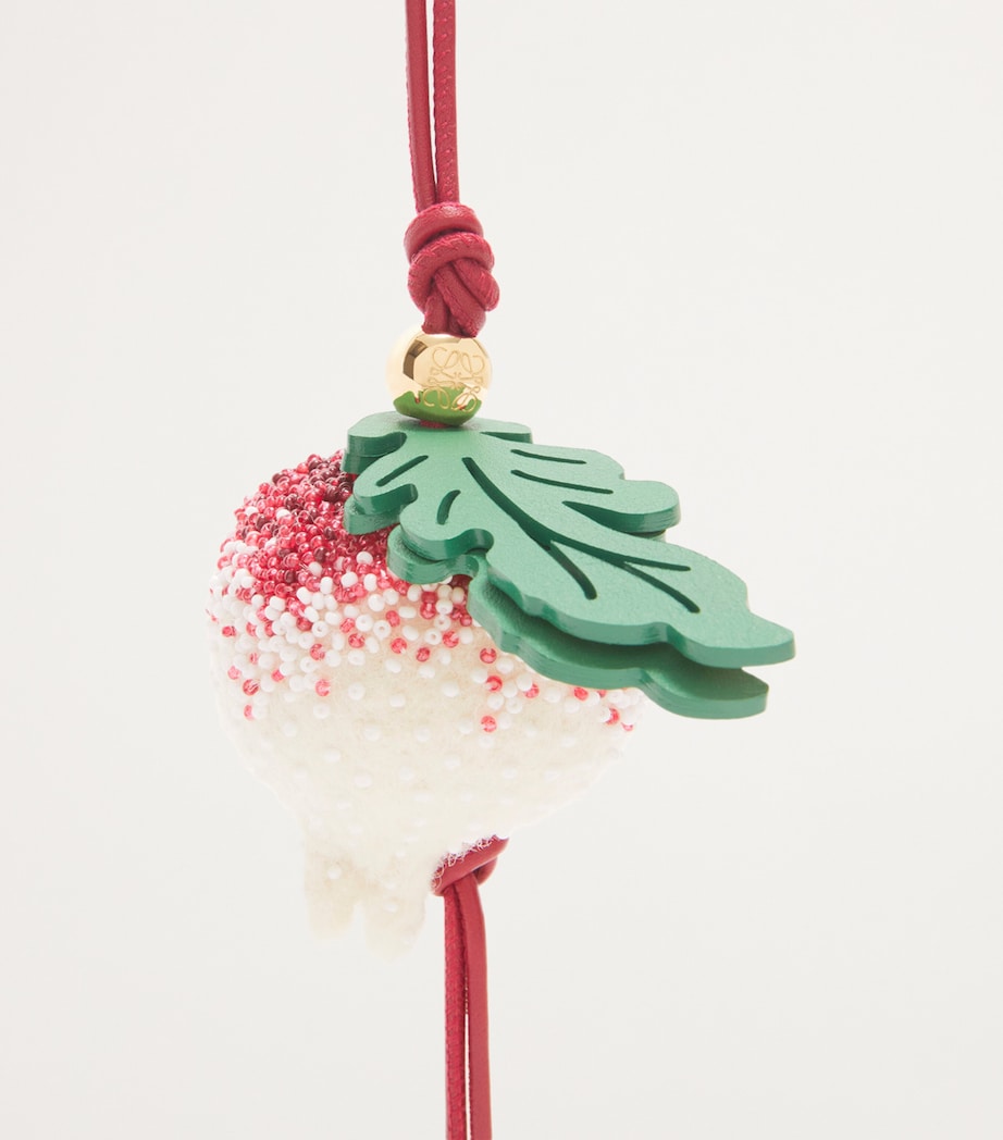 LOEWE Embellished Radish Charm Crimson/soft White Image 2