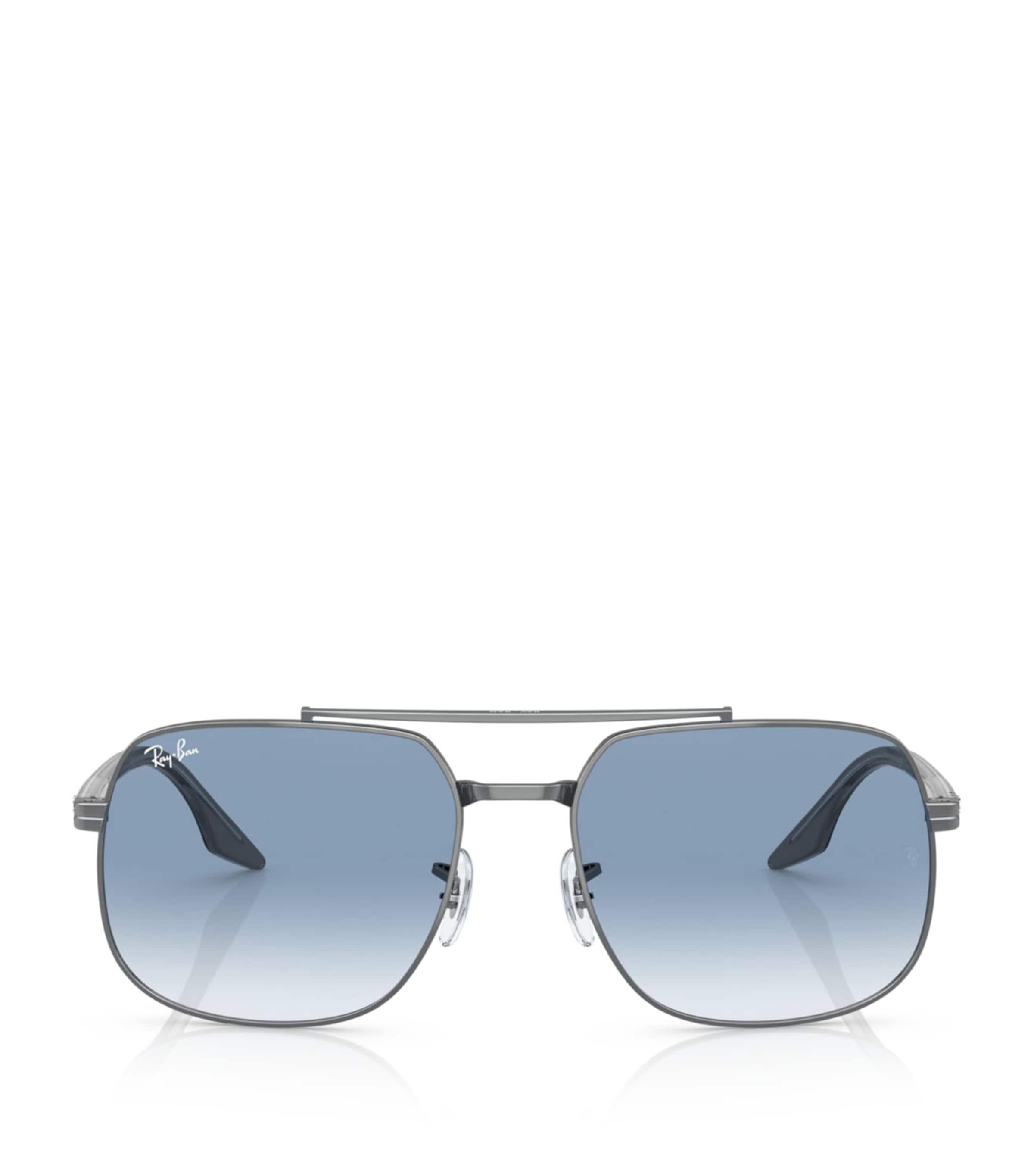 Ray-Ban Metal Square Sunglasses Grey Image 1