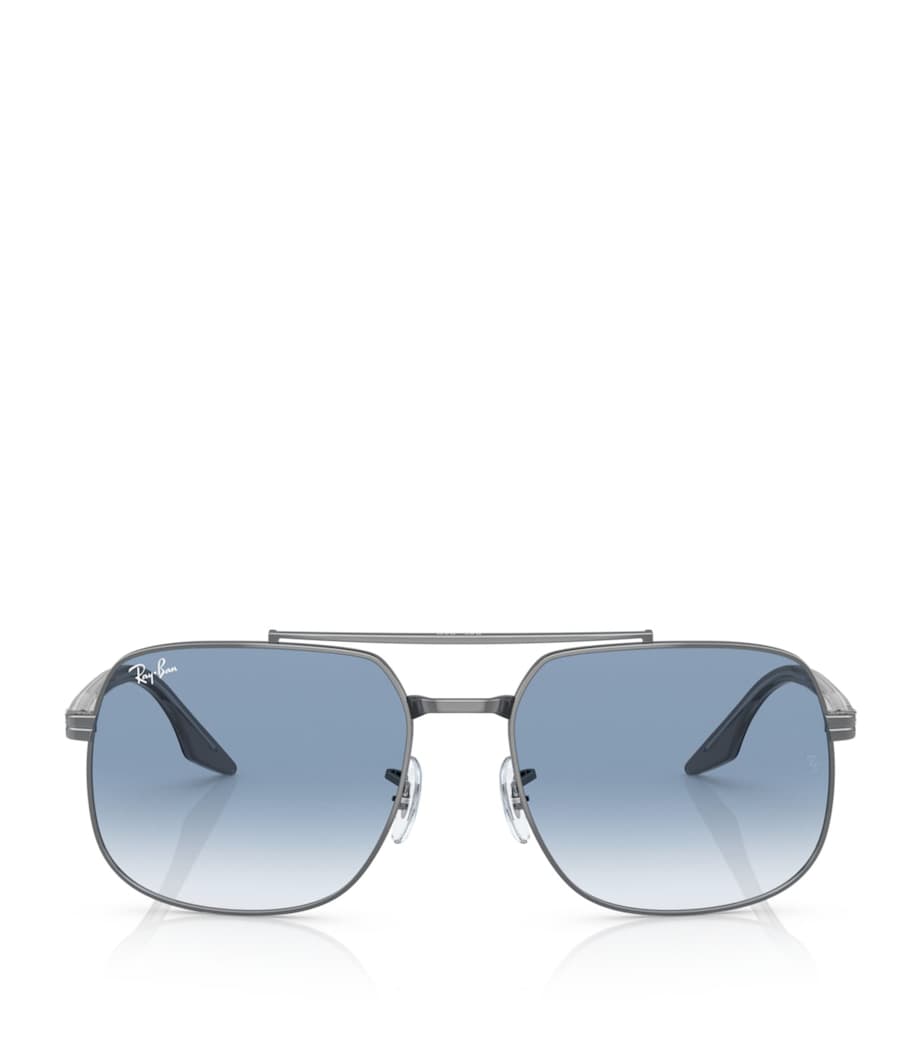 Ray-Ban Metal Square Sunglasses Grey Image 1