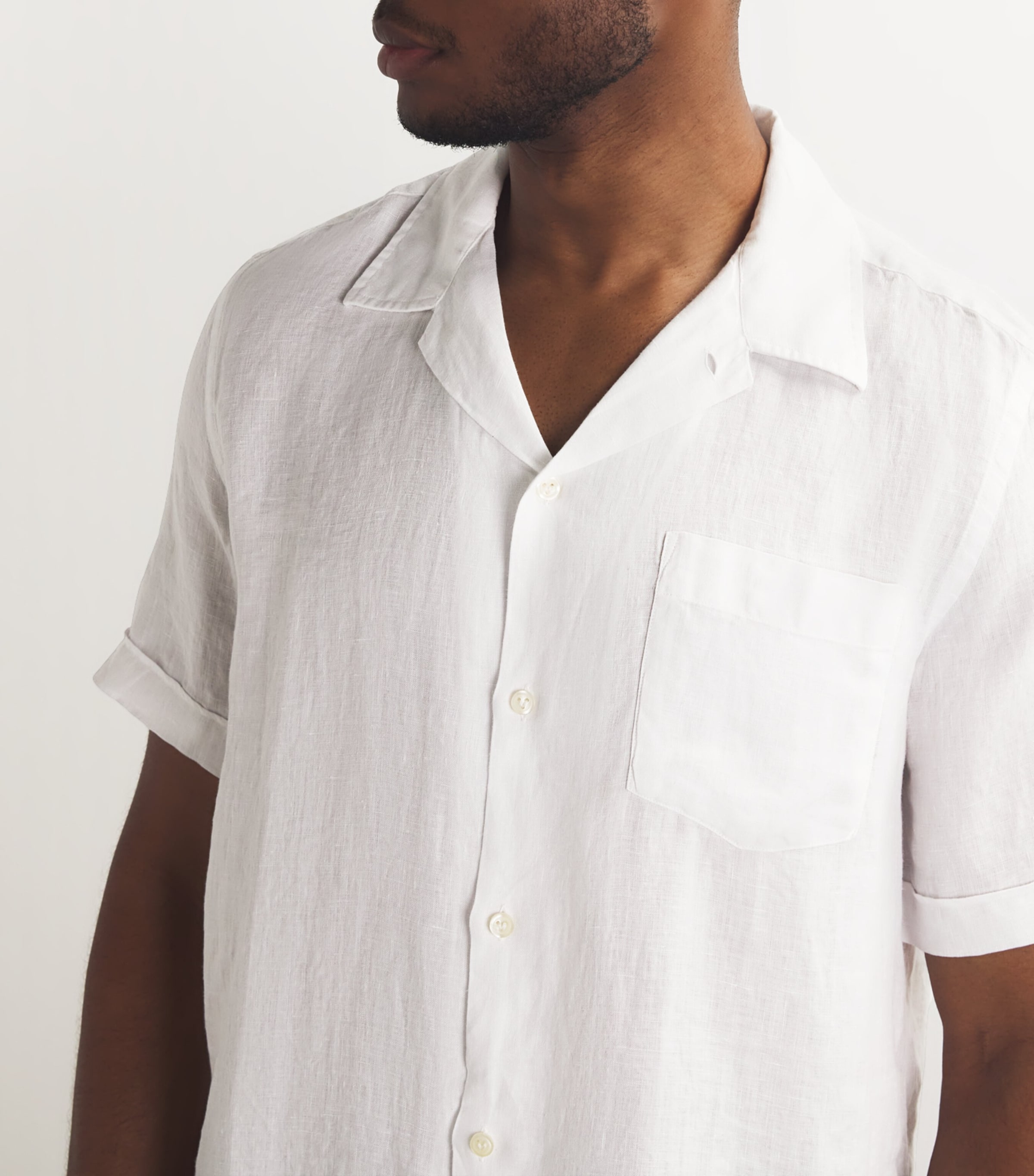 Linen Charli Shirt 010 WHITE Image 6
