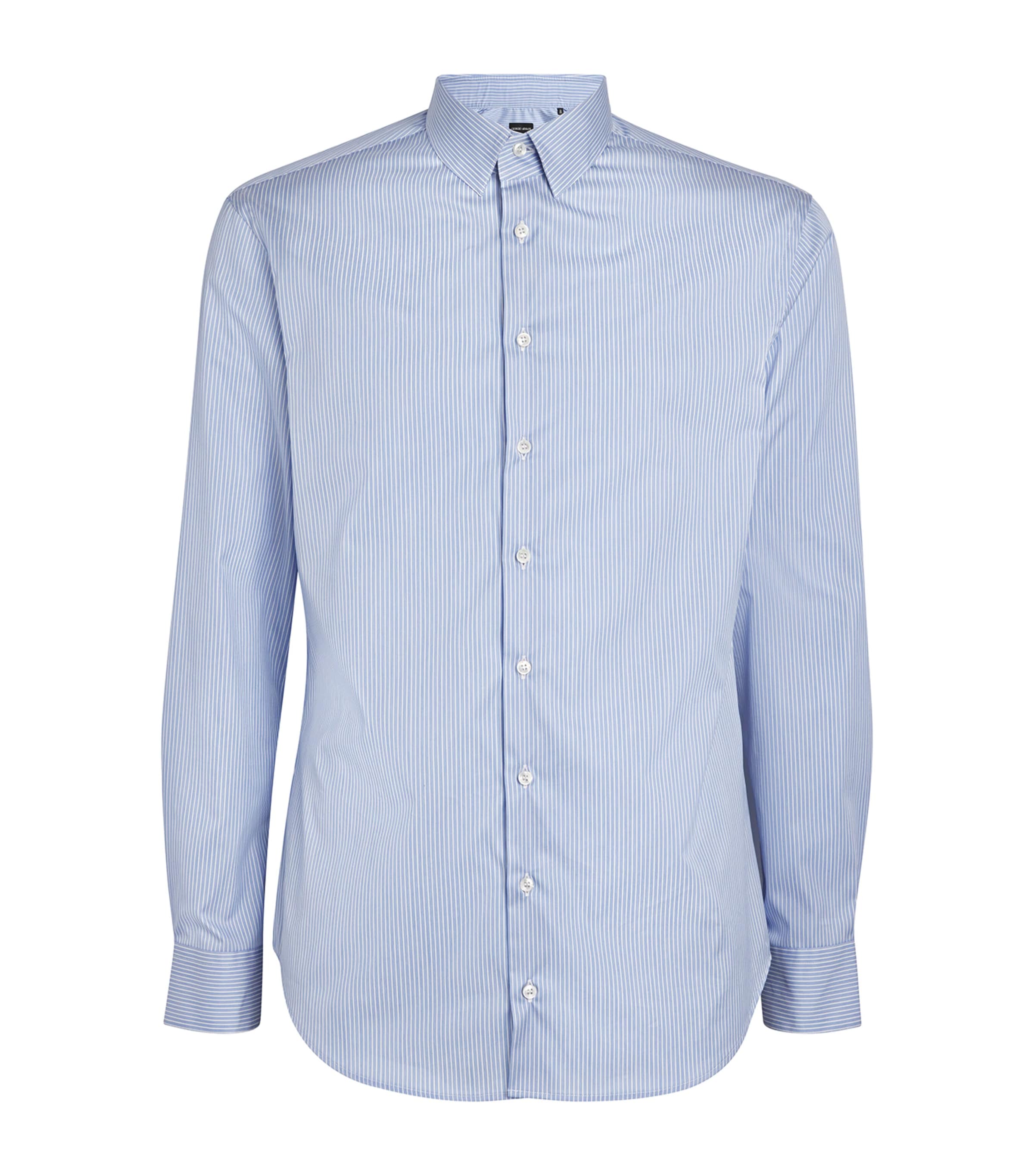 Giorgio Armani Cotton-blend Shirt In White