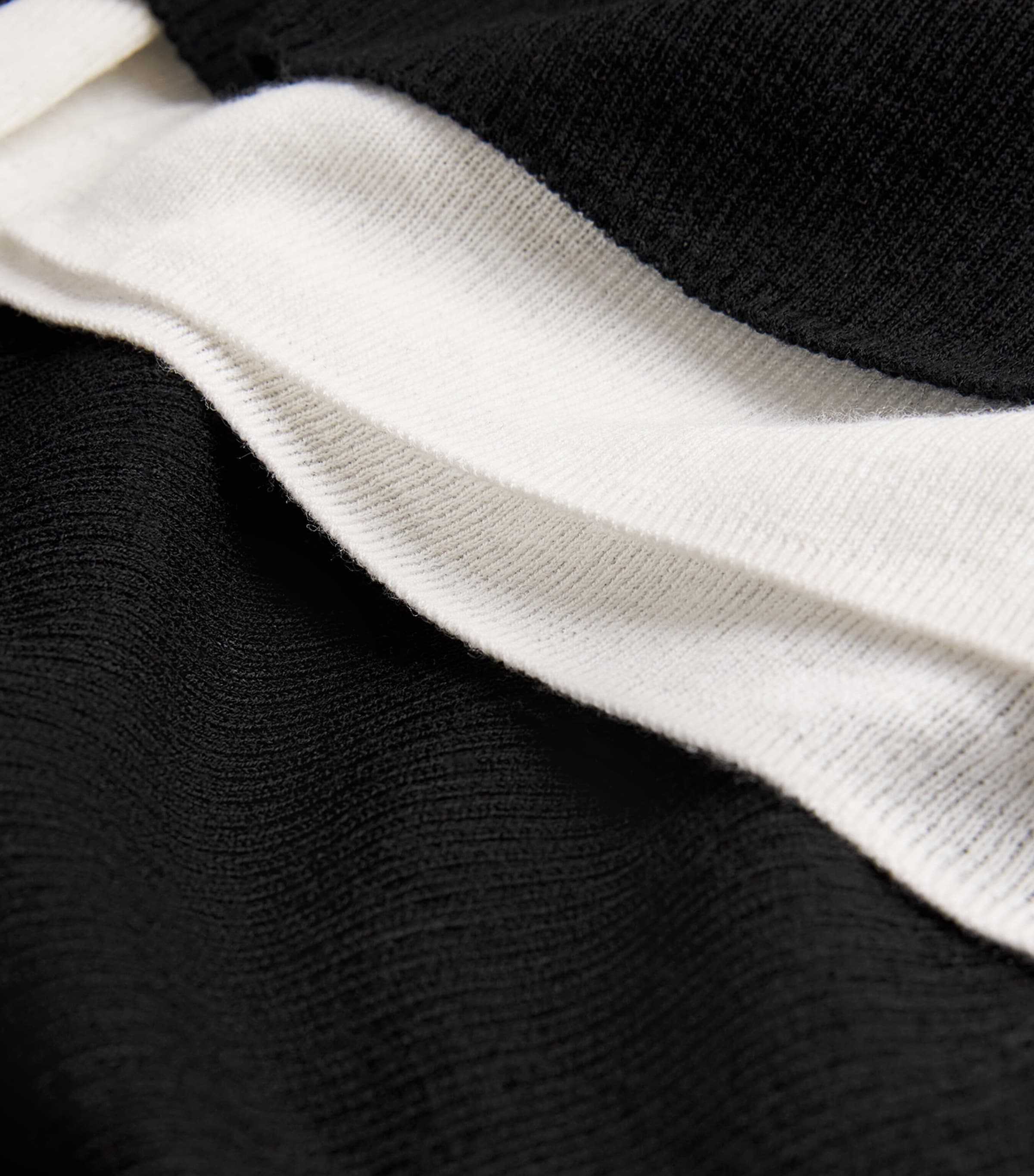 Wool Contrast-Trim Rollneck Sweater BLACK Image 5