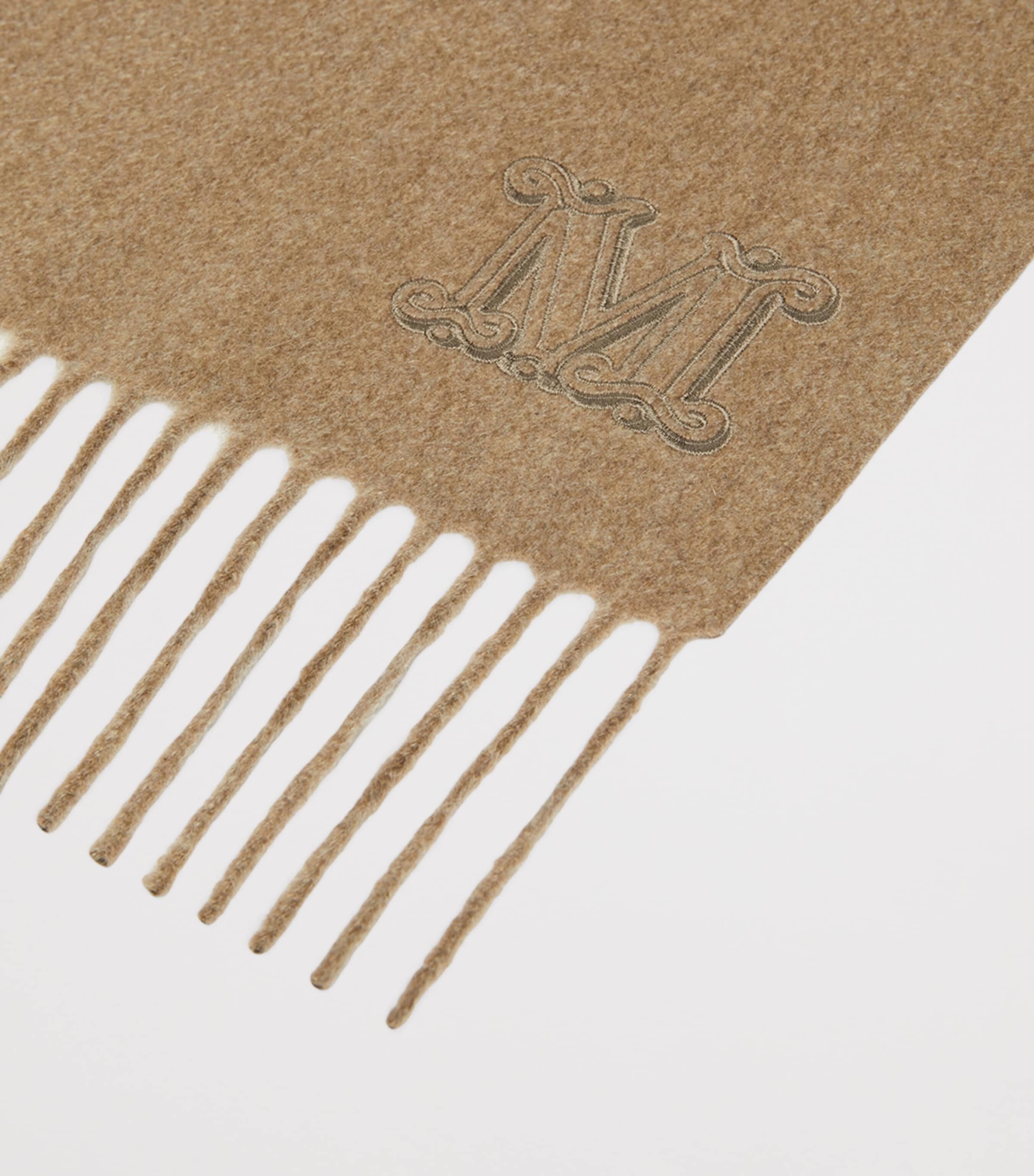 Max Mara Cashmere Monogram Scarf Beige Image 3