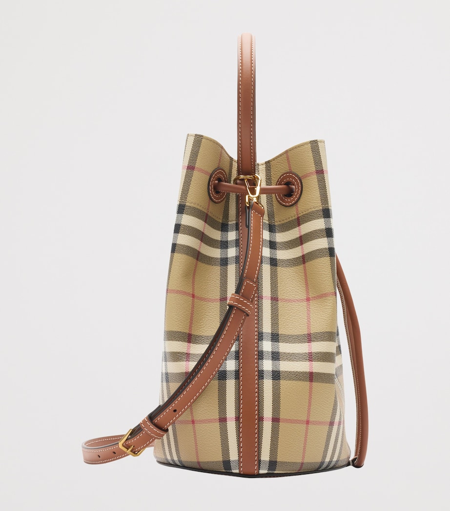 Small Check Bucket Bag VNTG CHK/BRIAR BROWN Image 4