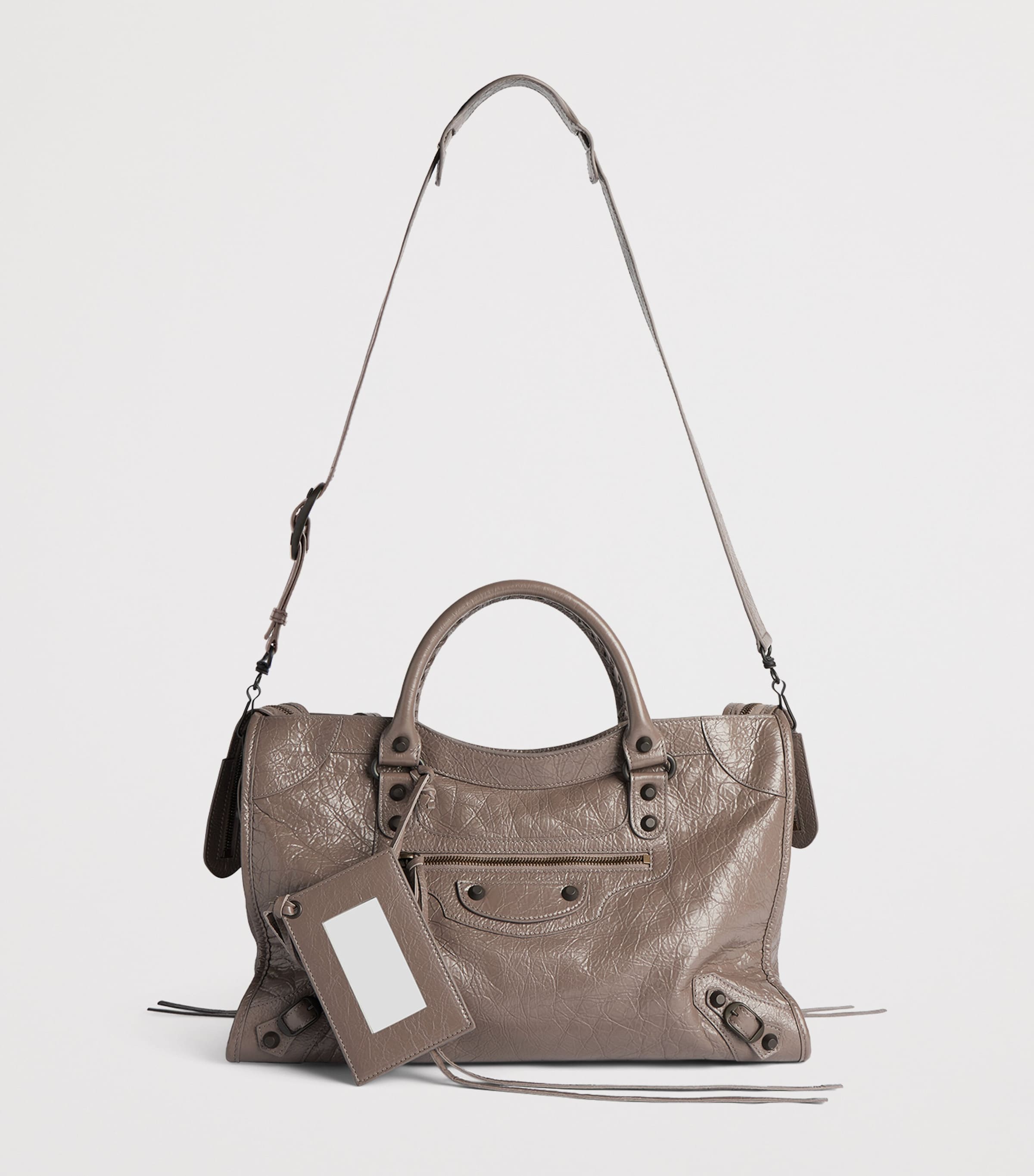 Balenciaga Womens Medium Leather Le City Top-Handle Bag Image 5