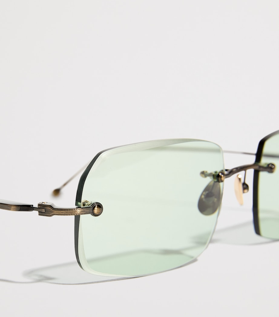Rectangular Rimless Sunglasses M5004 ANTIQUE GOLD Image 5