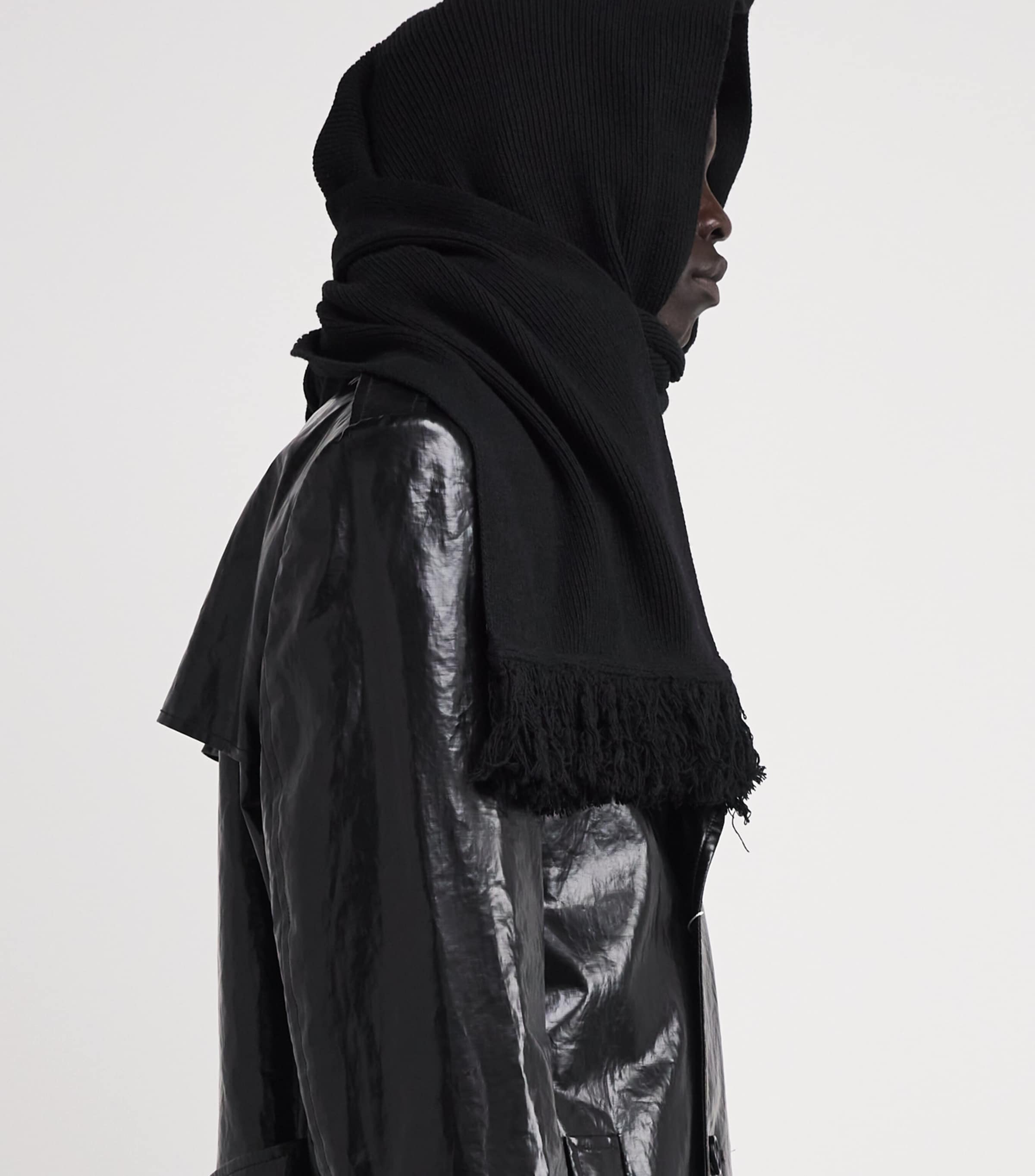 Maison Margiela Black Wool-Blend Tape Logo Scarf | Harrods US Maison Margiela Black Wool-Blend Tape Logo Scarf | Harrods US