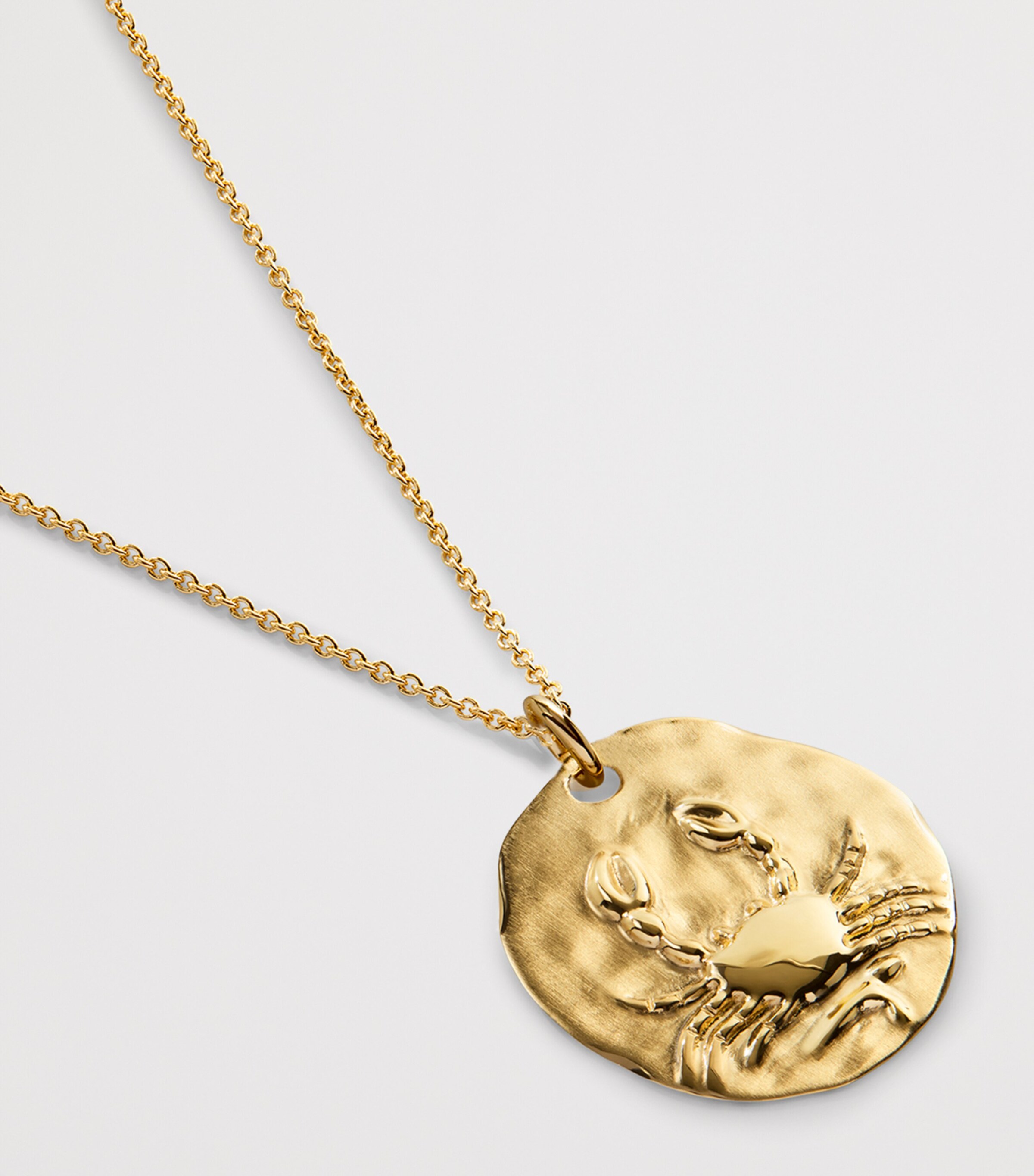 Monica Vinader Gold Vermeil Zodiac Cancer Necklace Gold Vermeil Image 2