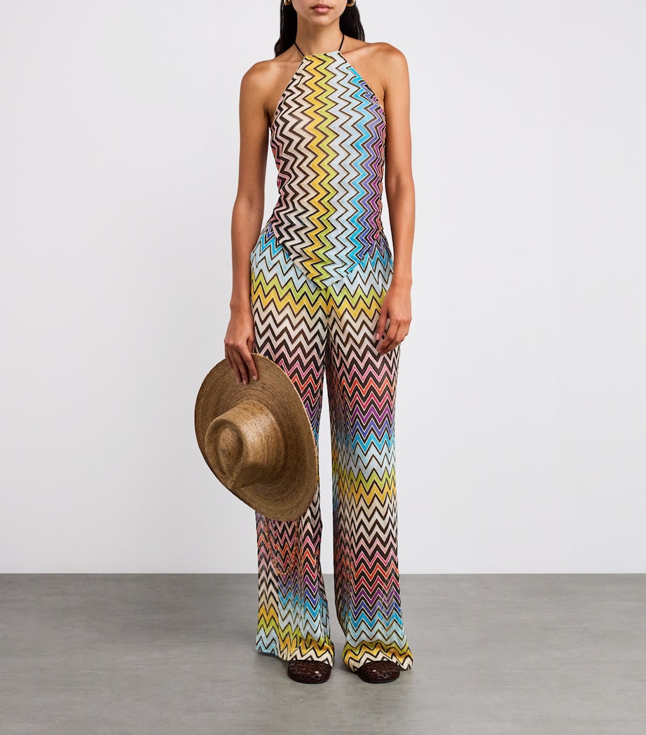 Zigzag Wide-Leg Trousers SM9QH MULTI W BLACK BASE Image 2