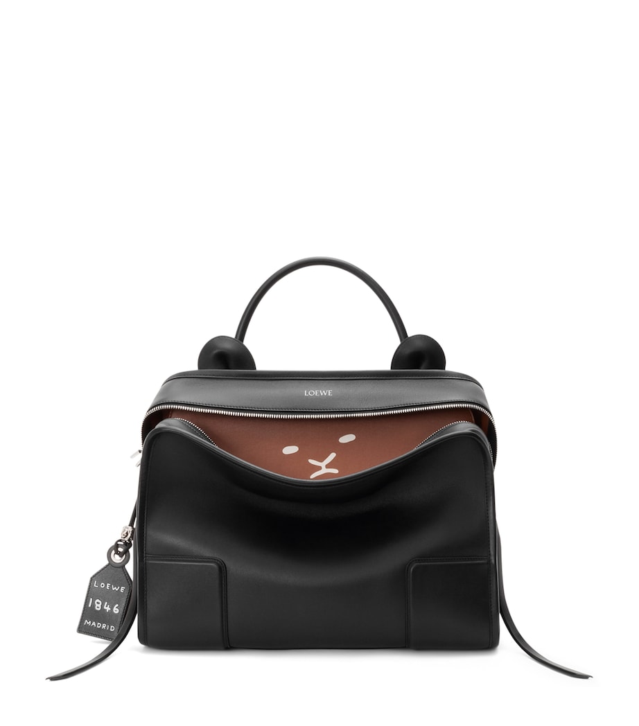 LOEWE Large Leather Amazona 180 Shoulder Bag Black Image 1