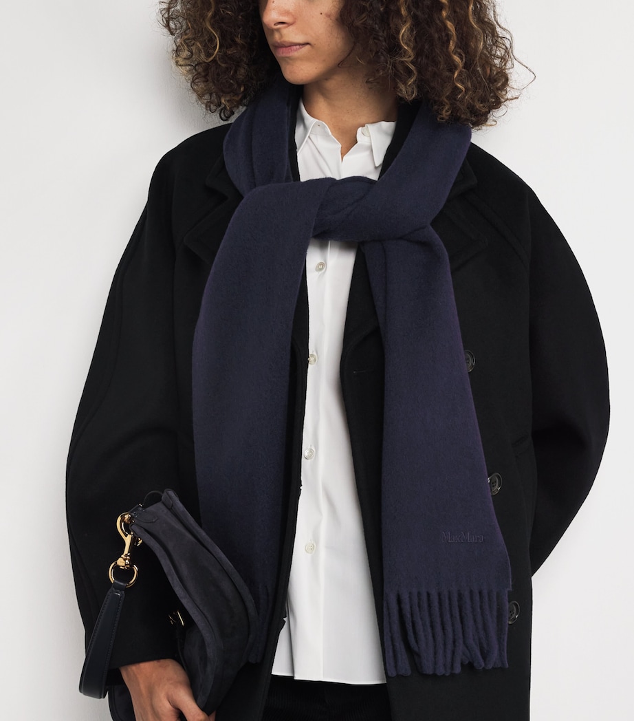 Wool Fringe Scarf MIDNIGHTBLUE Image 2