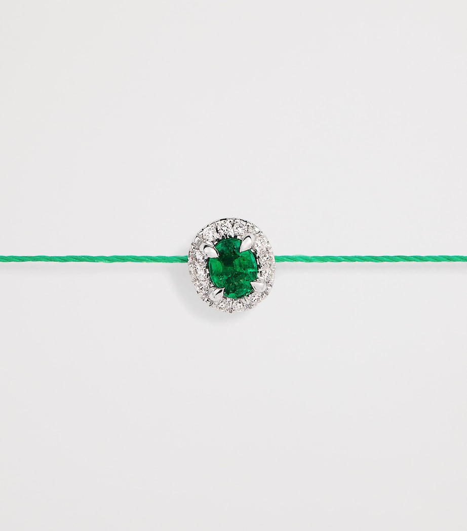 White Gold, Diamond and Emerald Diva Bracelet WHITE GOLD Image 3