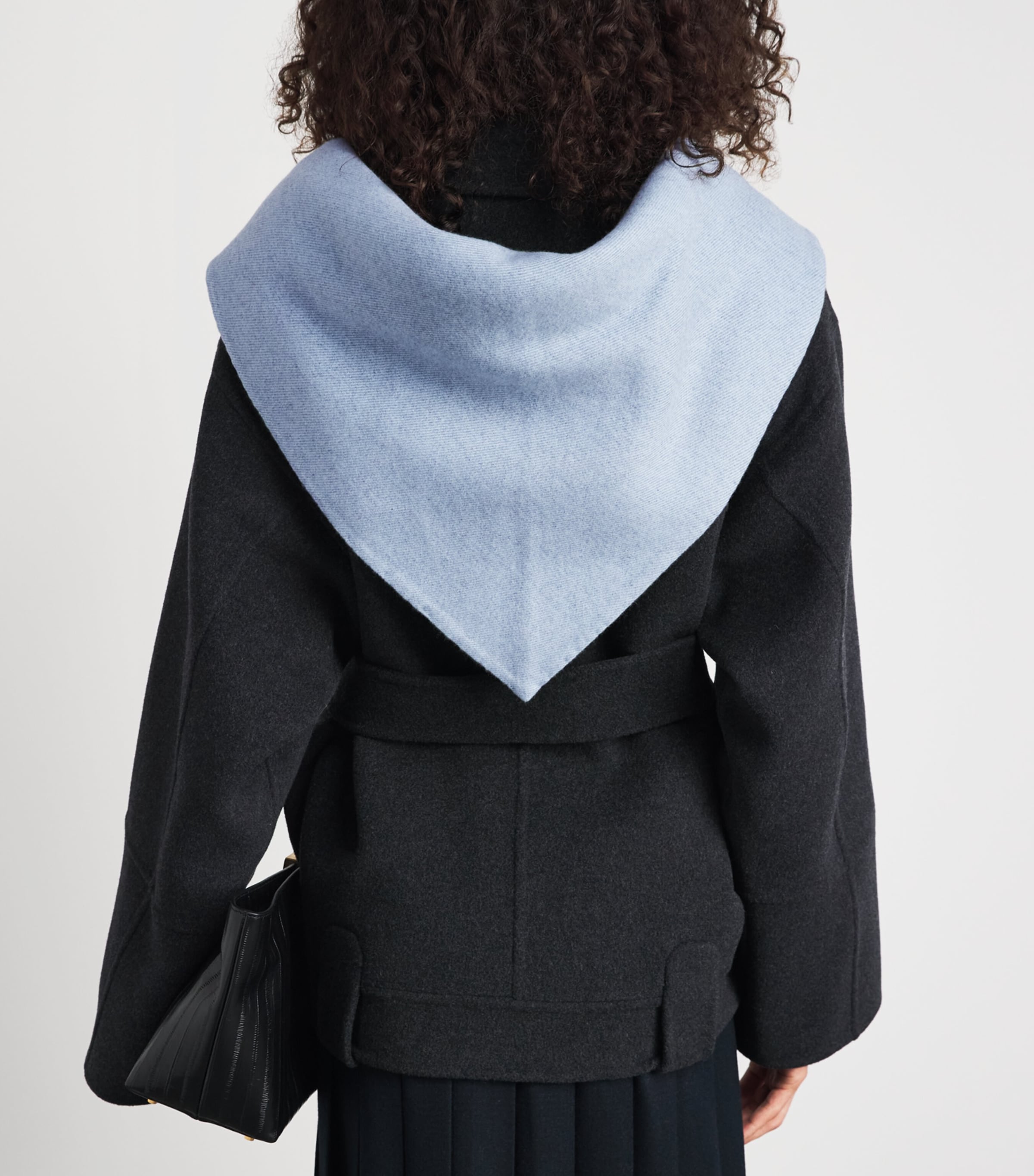 Colombo Cashmere Triangle Scarf Greige Image 3