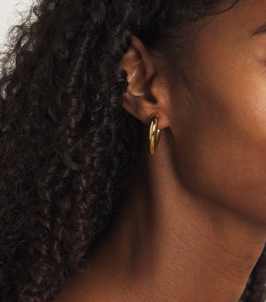 Big Yellow Gold Drop Link Earrings YELLOW GOLD Image 2