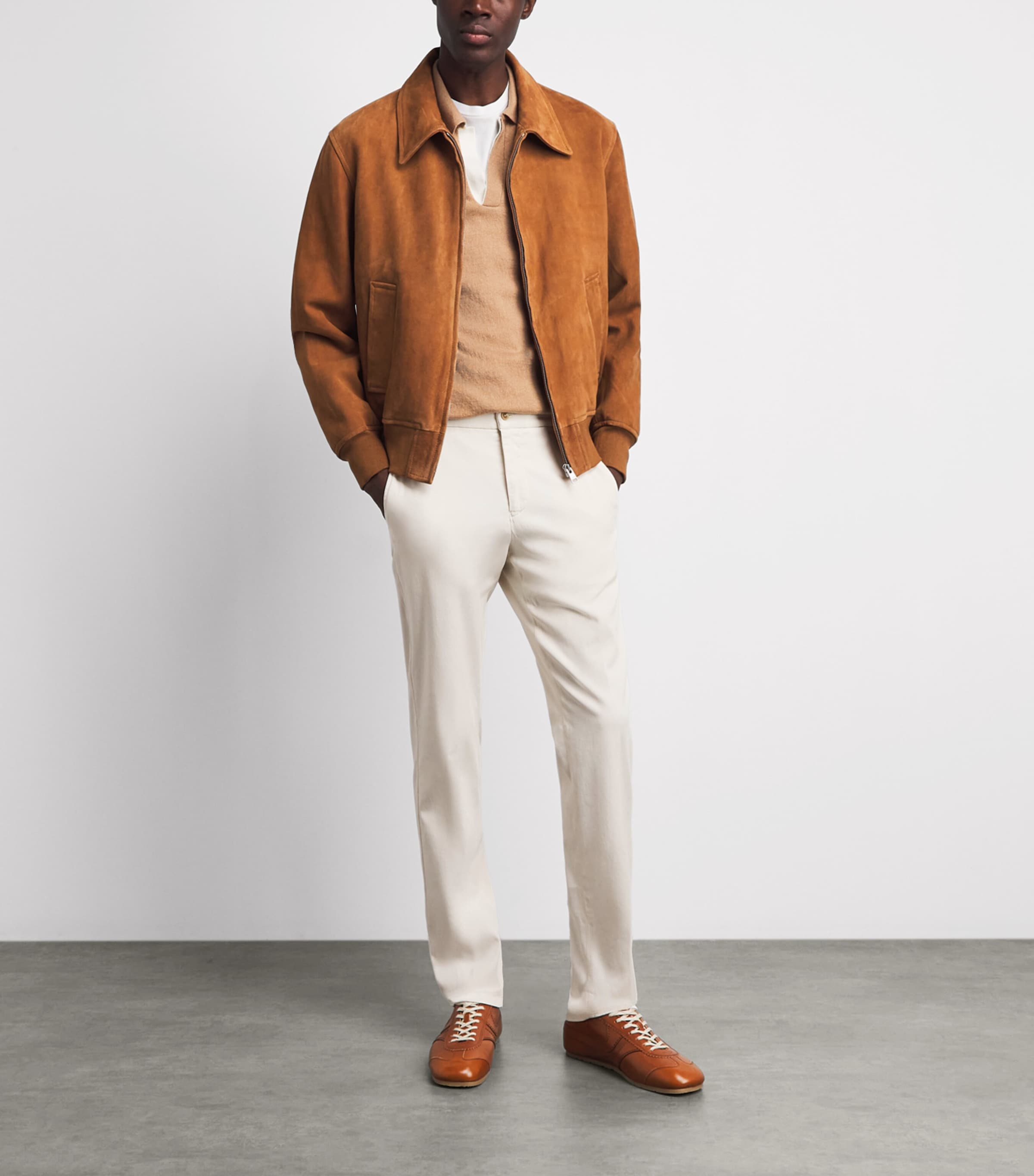 Marco Pescarolo Womens Charm-Detail Chinos Off White Image 2