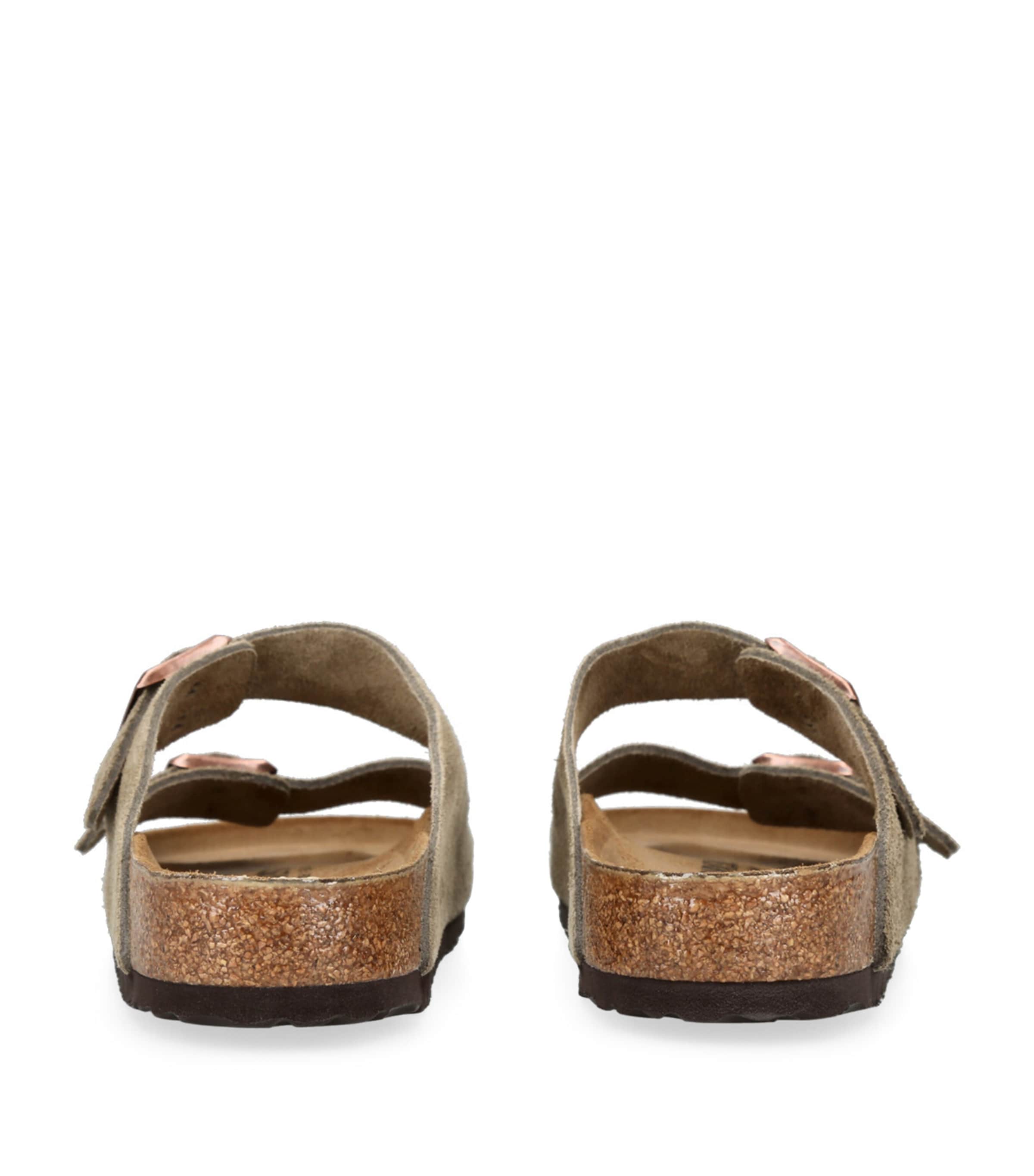 Birkenstock Suede Arizona Sandals Taupe Image 2