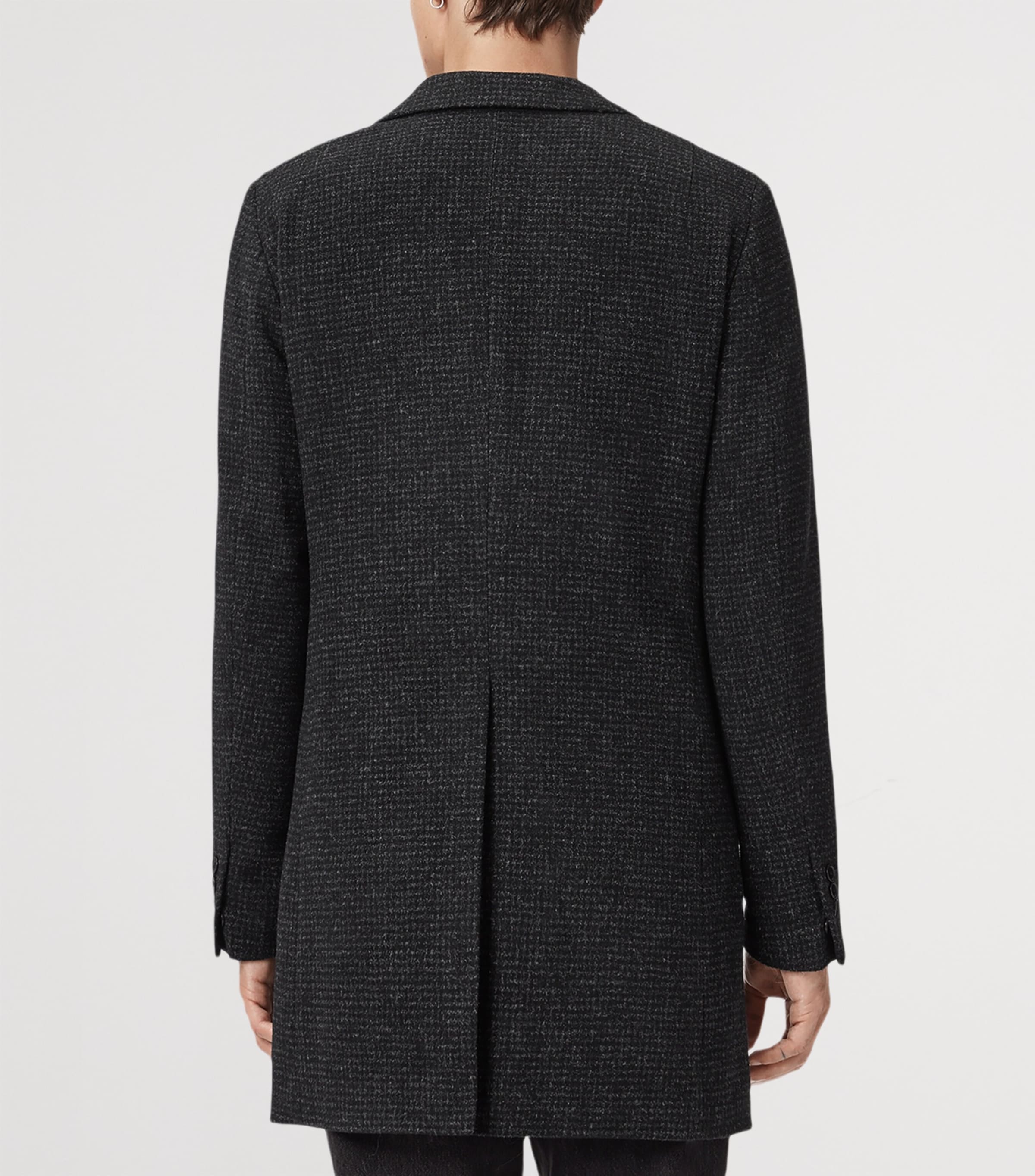 Wool-Blend Slim Caspian Coat CINDER BLACK MARL Image 6