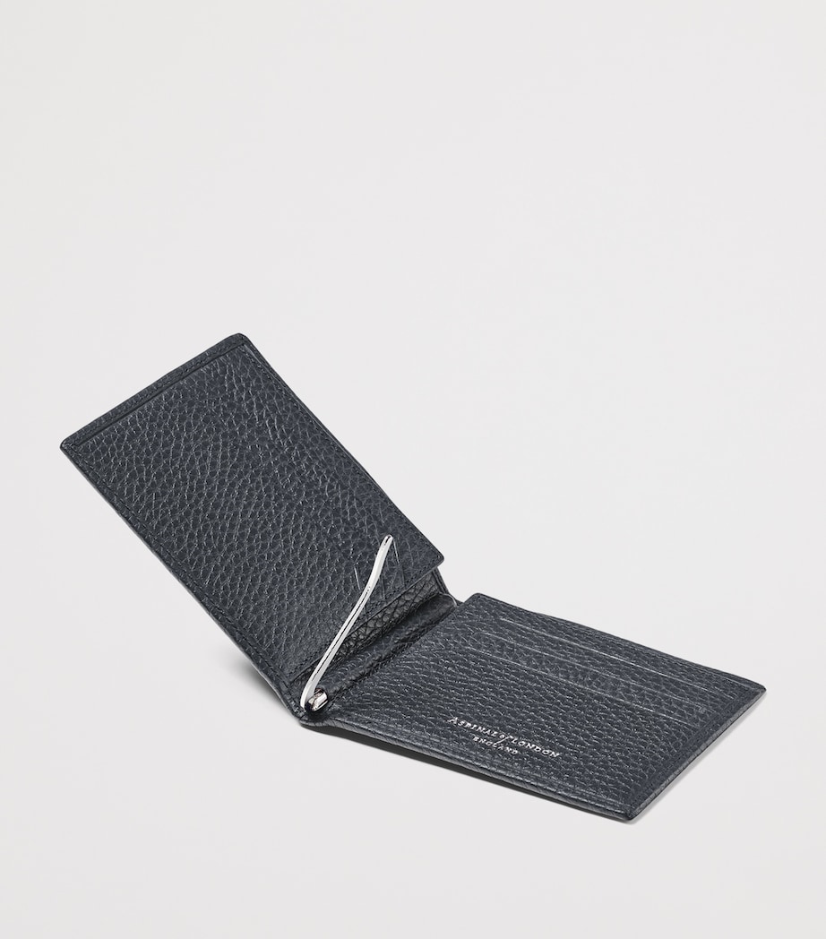 Leather Classic Bifold Wallet NAVY Image 4