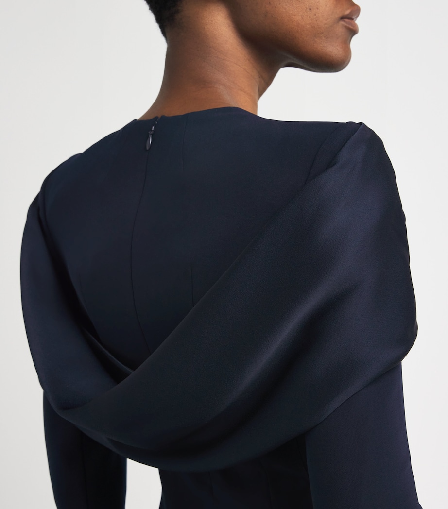 Satin Bow Penny Midi Dress 724 INK Image 4