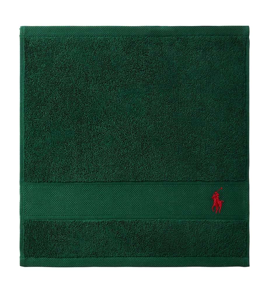 Polo Player Face Cloth (33cm x 33cm) COLLEGE GREEN Image 4