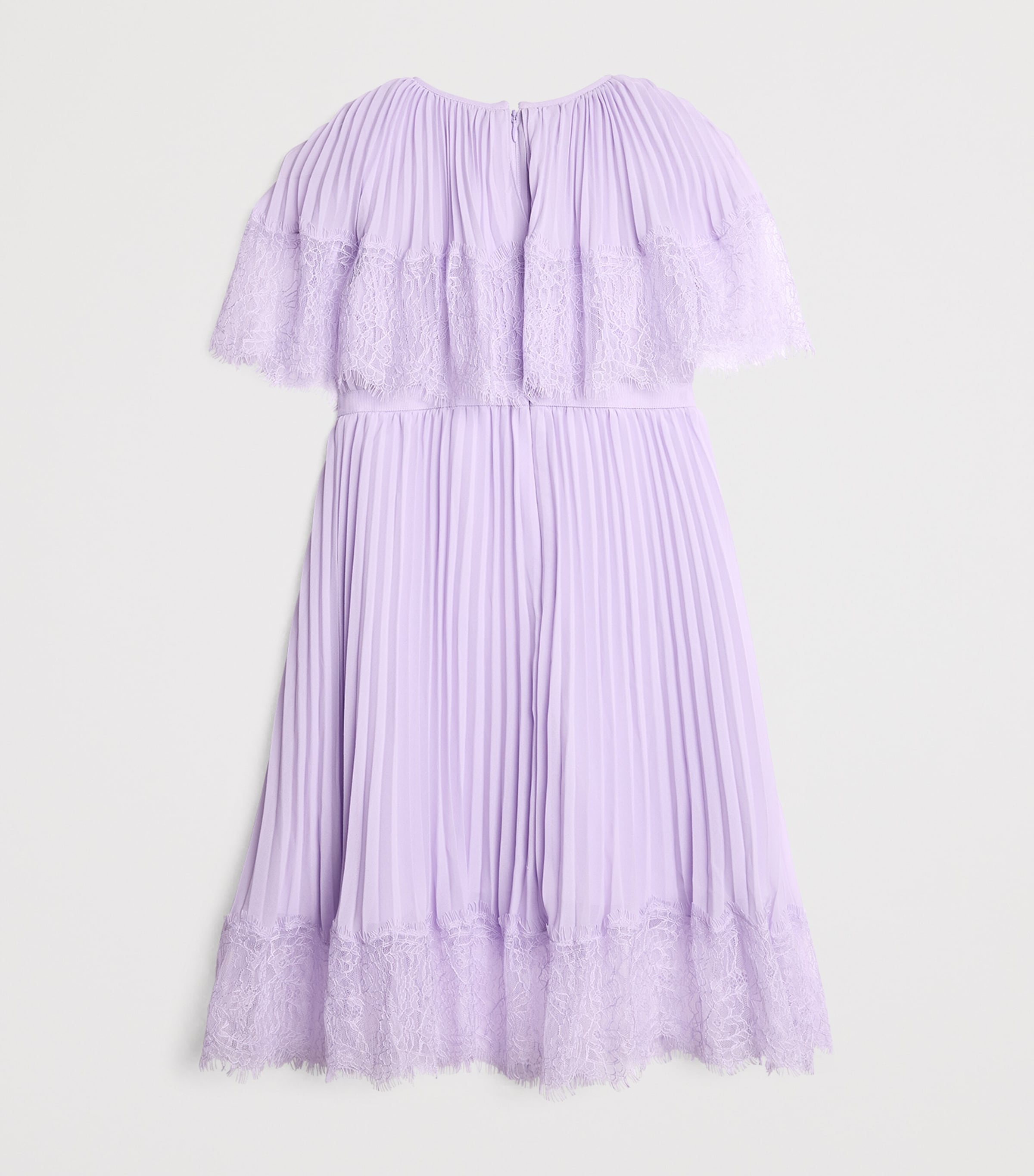 Self-Portrait Kids Chiffon Cape-Detail Dress (3-12 Years) Lilac Image 2