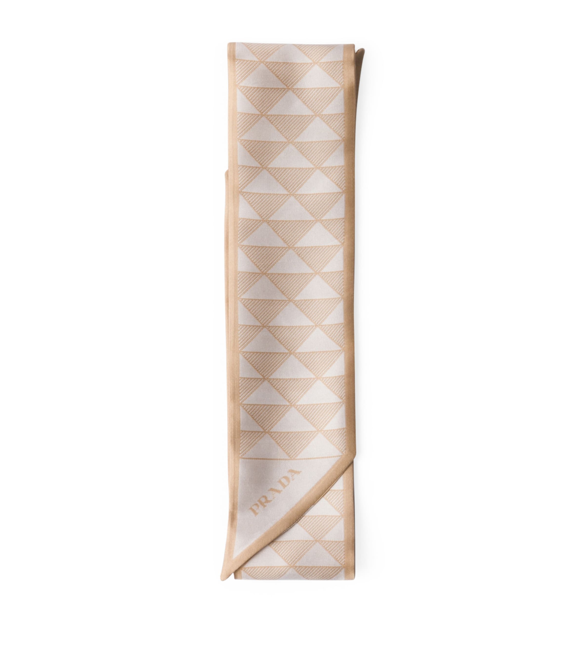 Silk Triangle Skinny Scarf F045Y Image 1