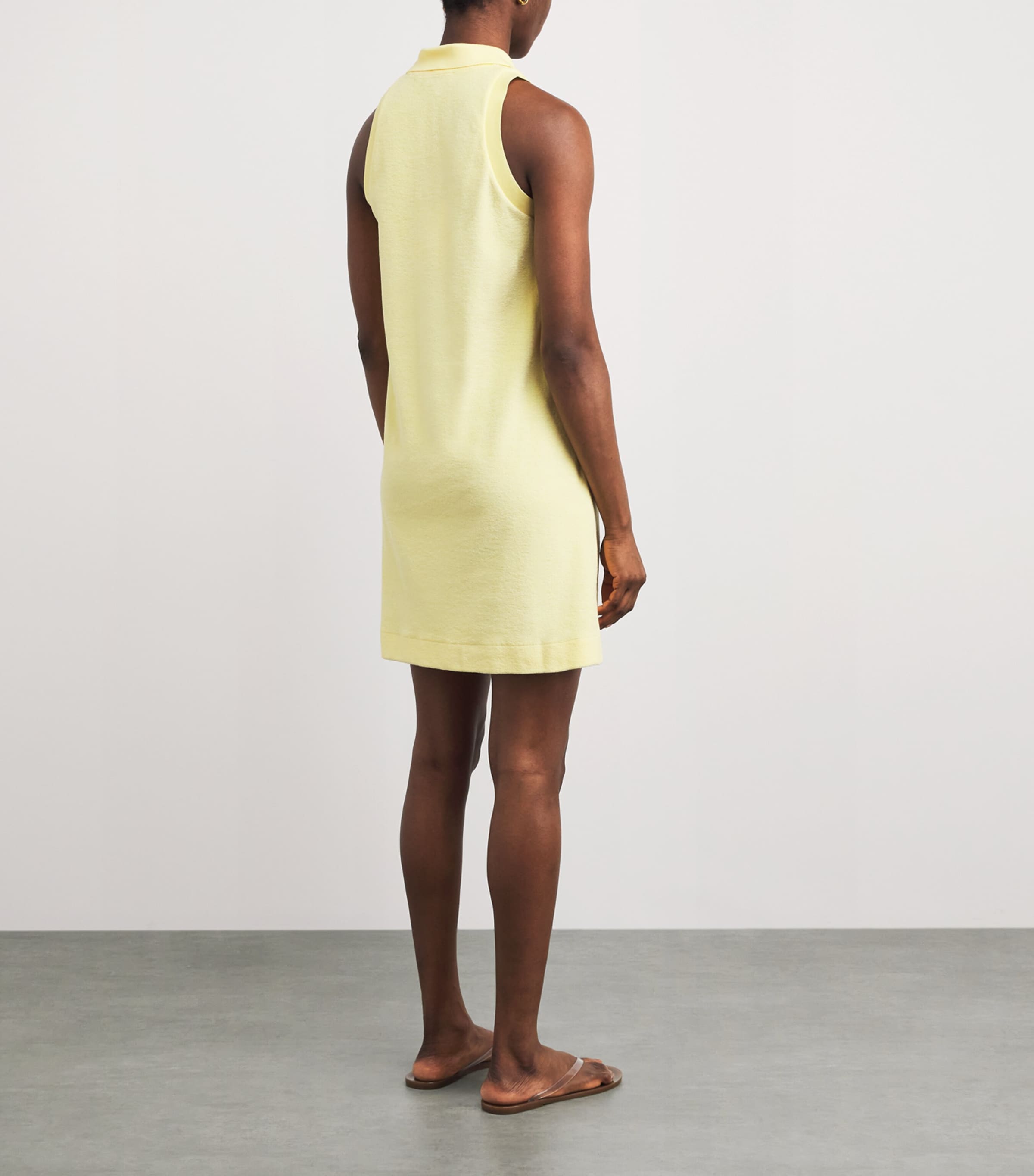 Hunza G Womens Towelling Tennis Mini Dress Butter Image 4