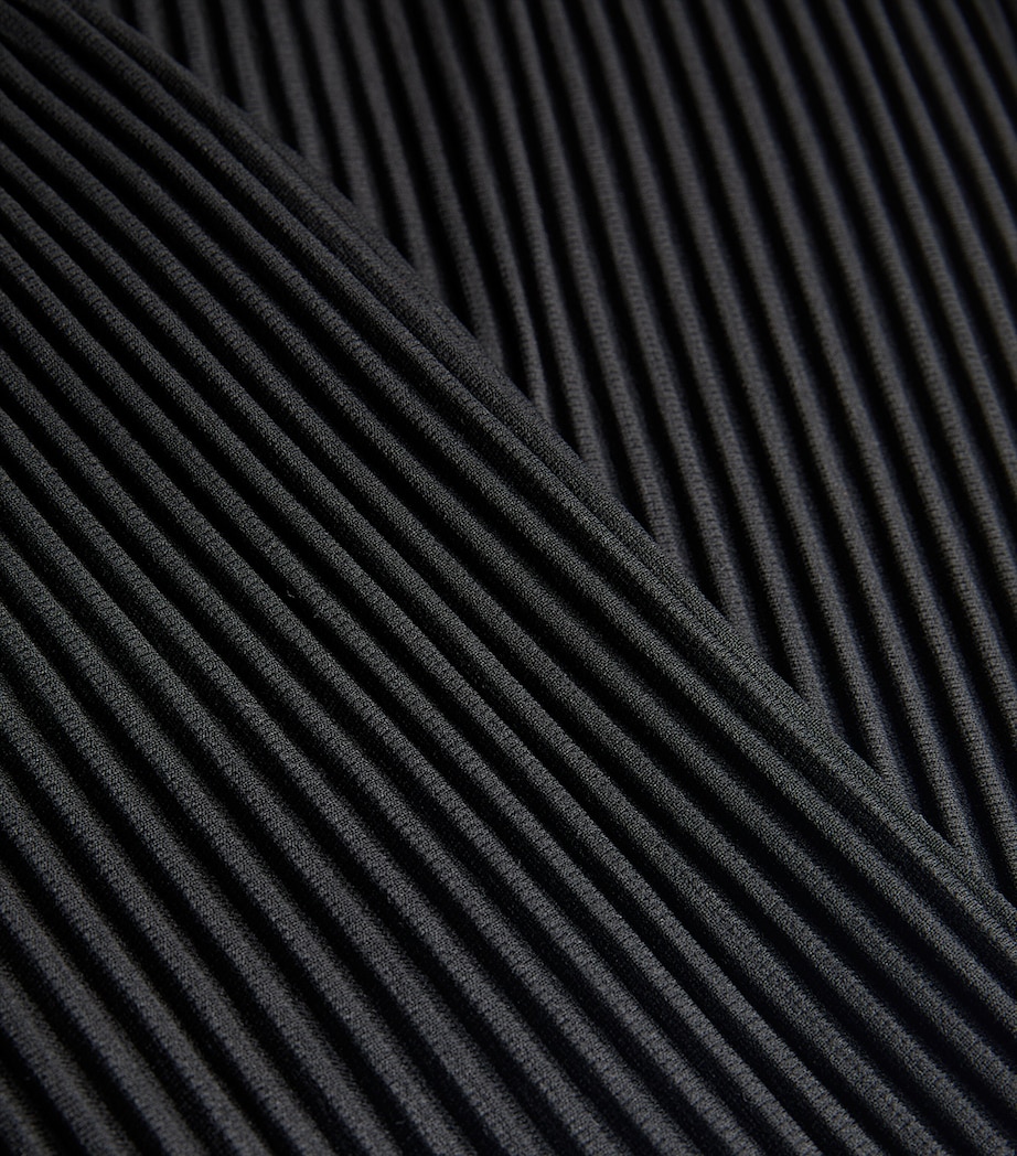 Pleated Straight Trousers 15 BLACK Image 5