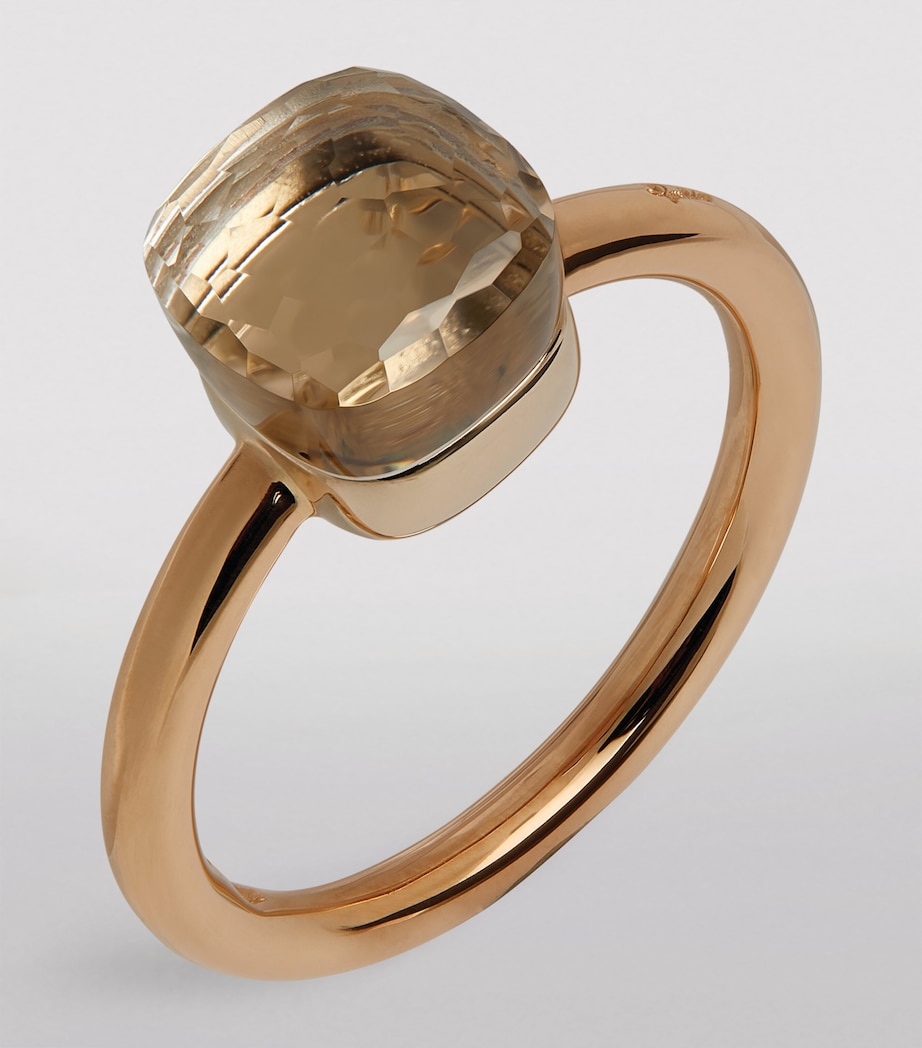 Mixed Gold and White Topaz Nudo Petit Ring 000TB Image 2