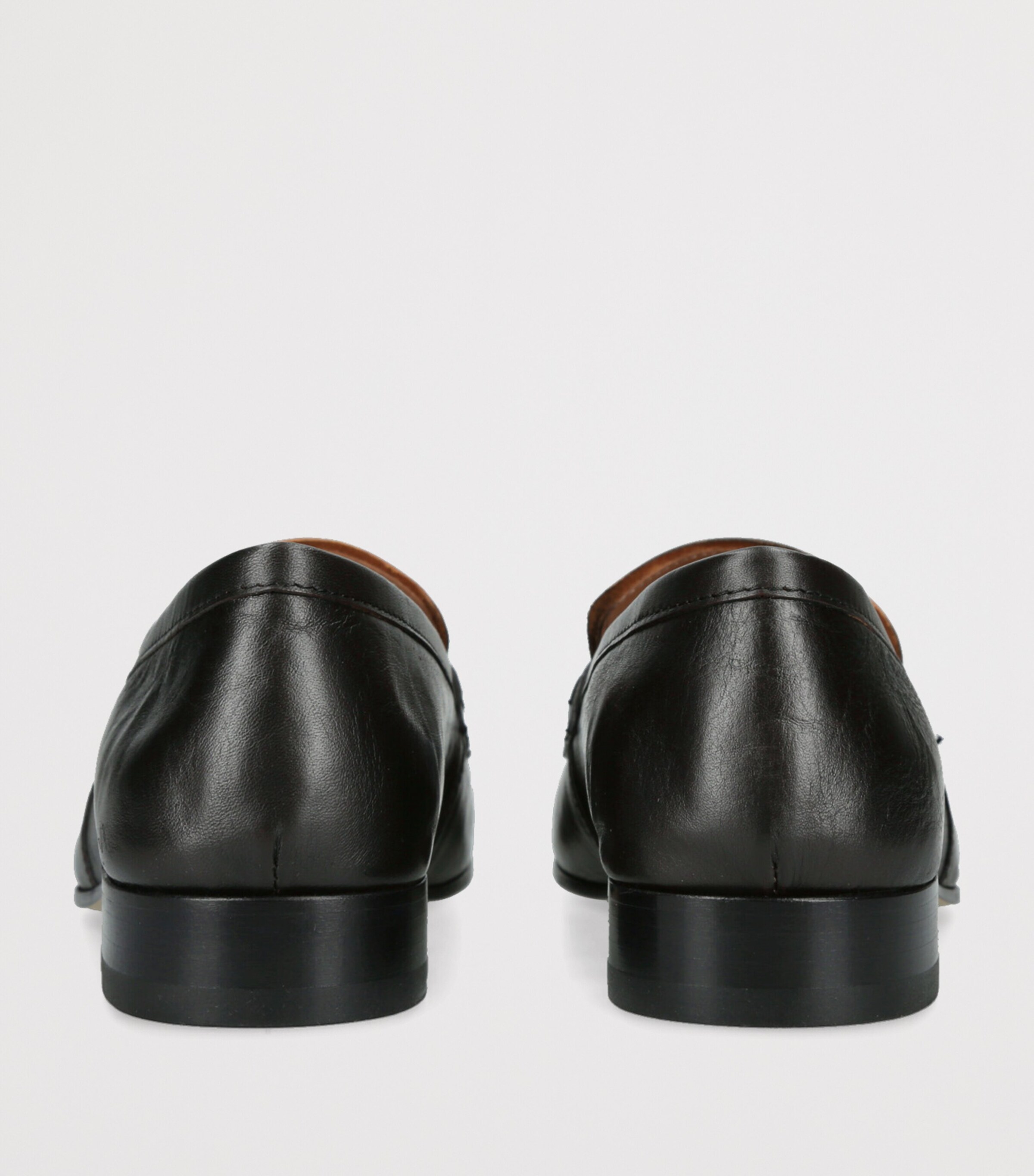 DRIES VAN NOTEN Mens Leather Penny Loafers Mid Brown Image 2