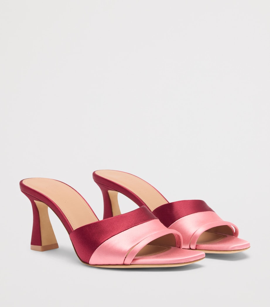 Malone Souliers Satin Roxanne Heeled Sandals 70 Burgundy Image 3