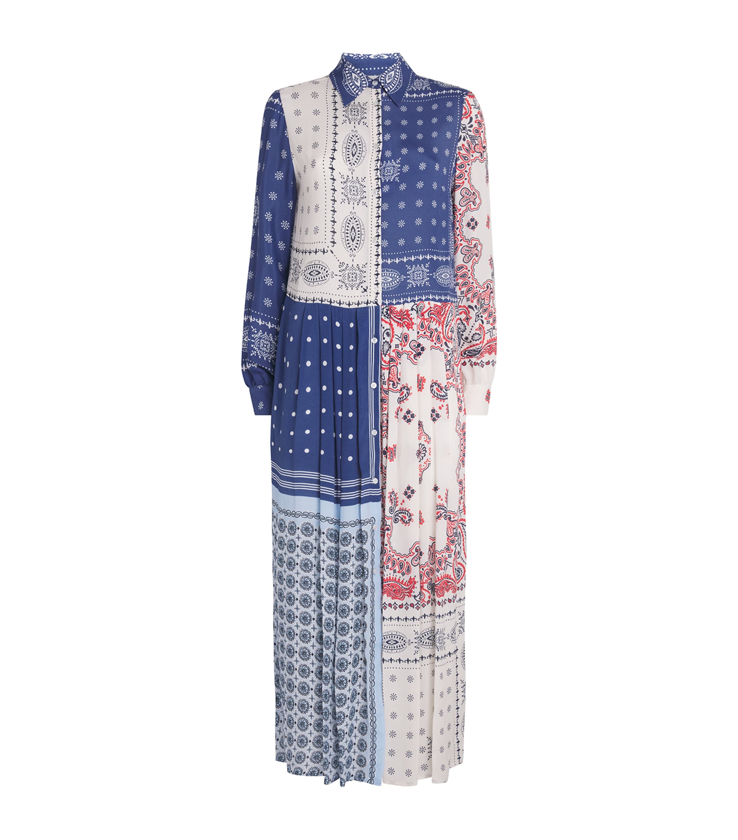 Weekend Max Mara Printed Viscose Shirt Dress In Blue