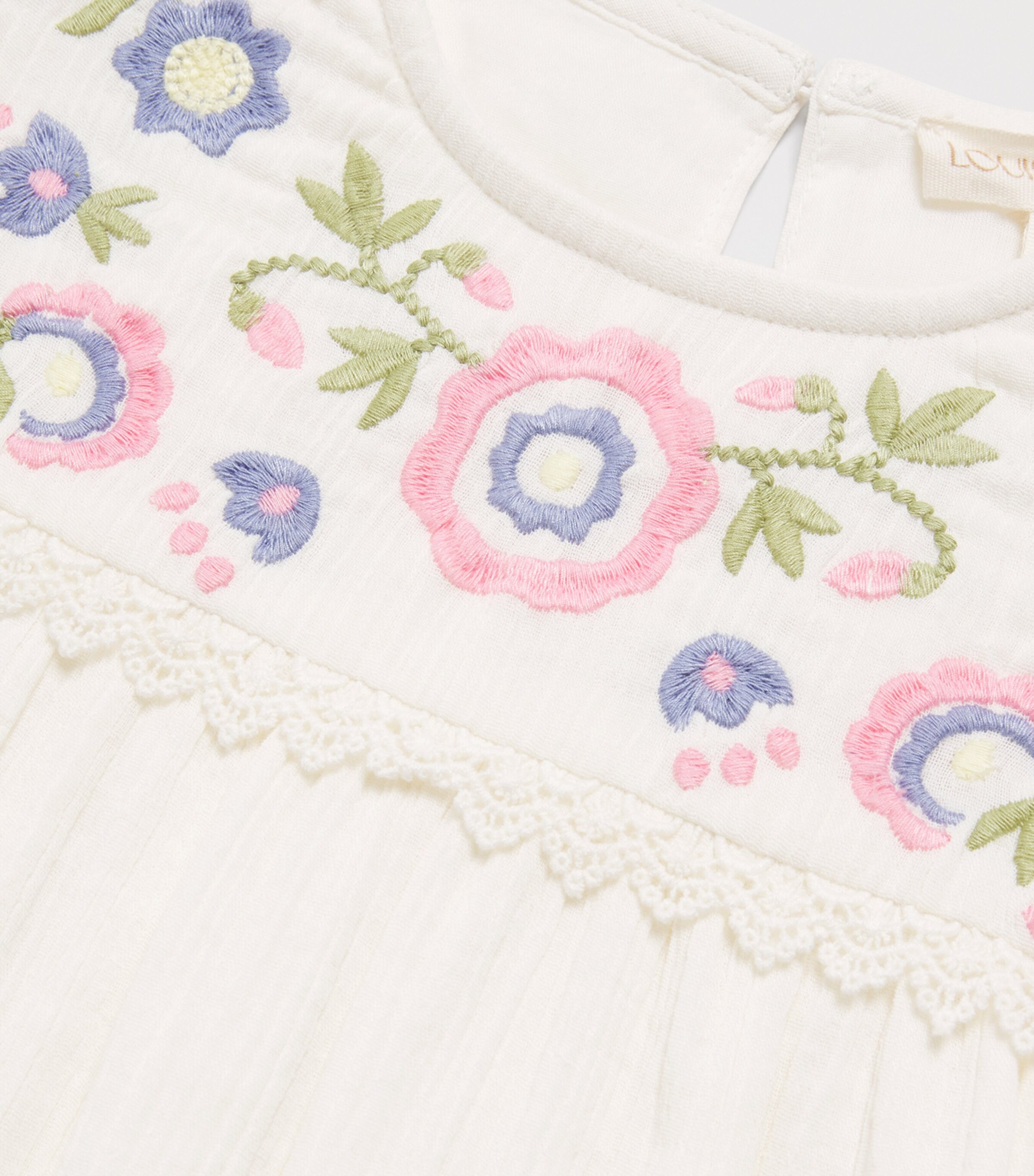 Louise Misha Cotton Malya Blouse (5-10 Years) Off White Image 3