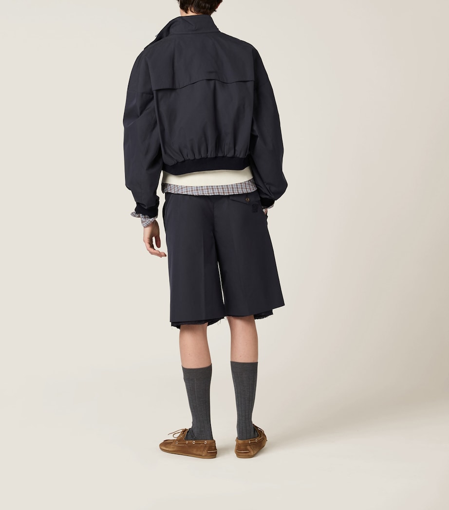 Cotton-Blend Panama Blouson Jacket F0008 Image 3