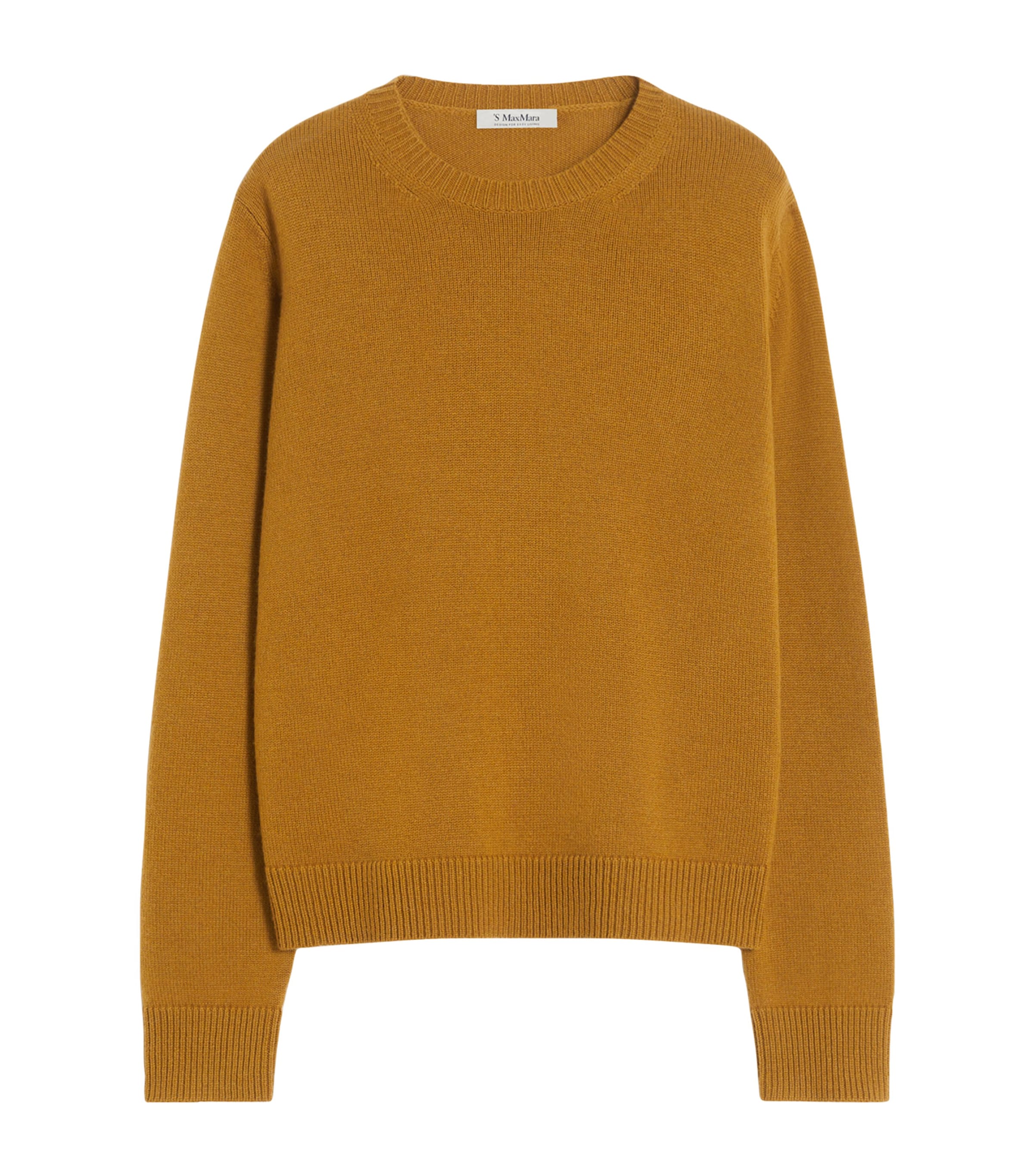 Max Mara Womens Wool-Cashmere Sweater Mustard Image 1