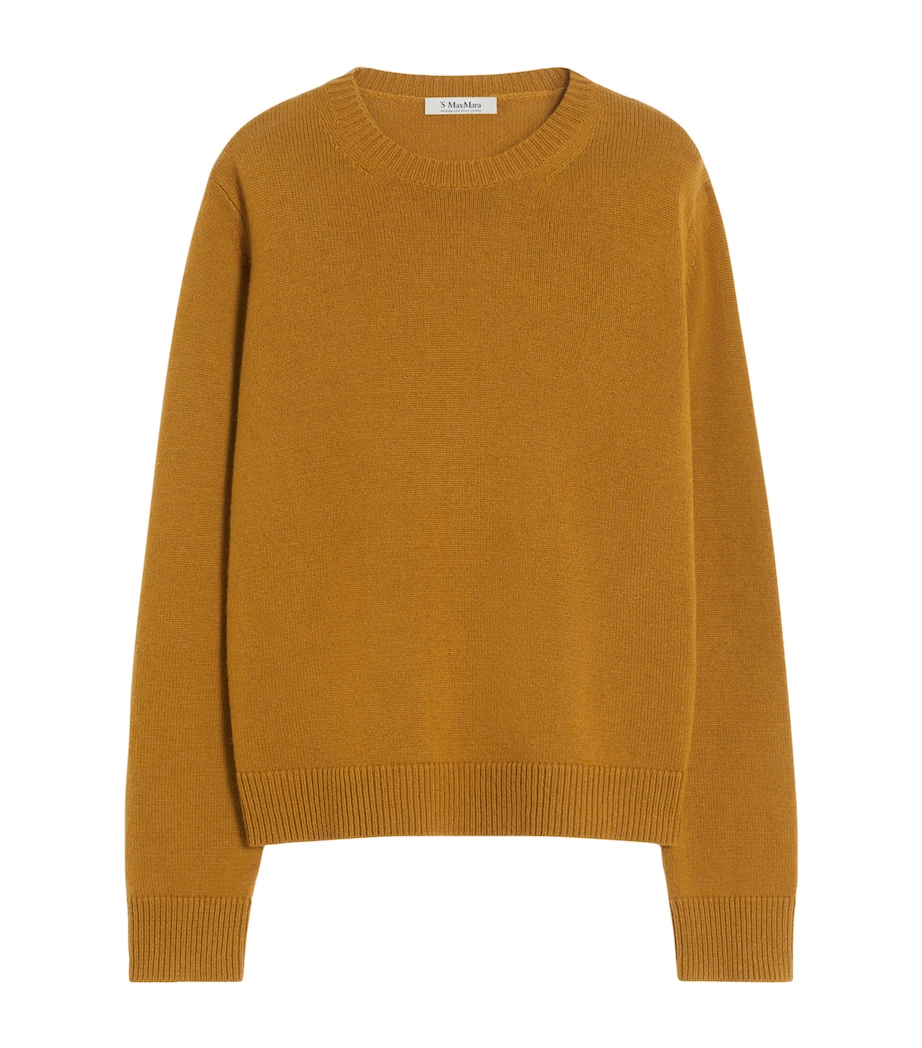 Max Mara Womens Wool-Cashmere Sweater Mustard Image 1
