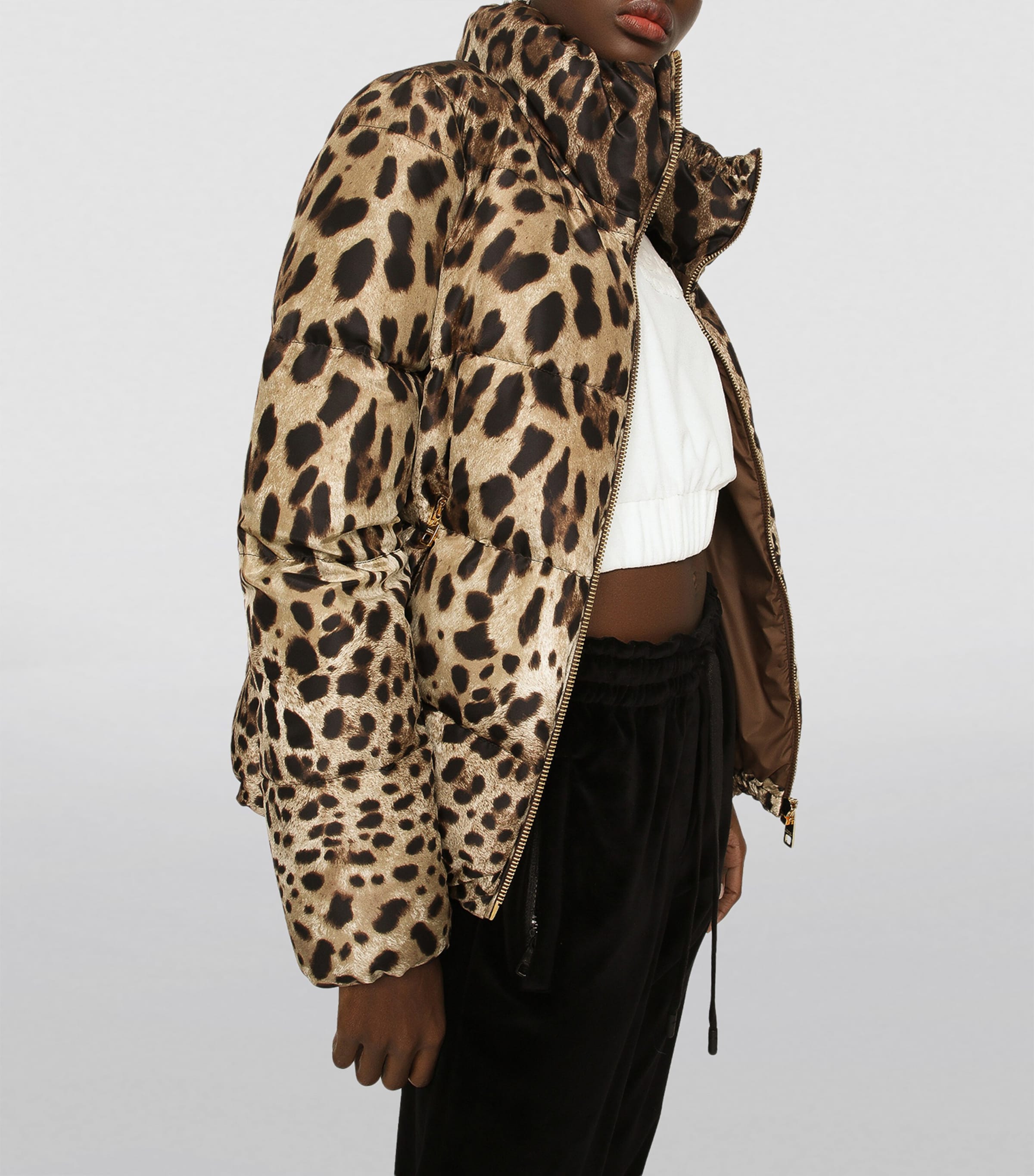 【送料&関税込】Dolce & Gabbana Leopard Print Padded Jac Dolce & Gabbana Leopard Print Puffer Jacket | Harrods US