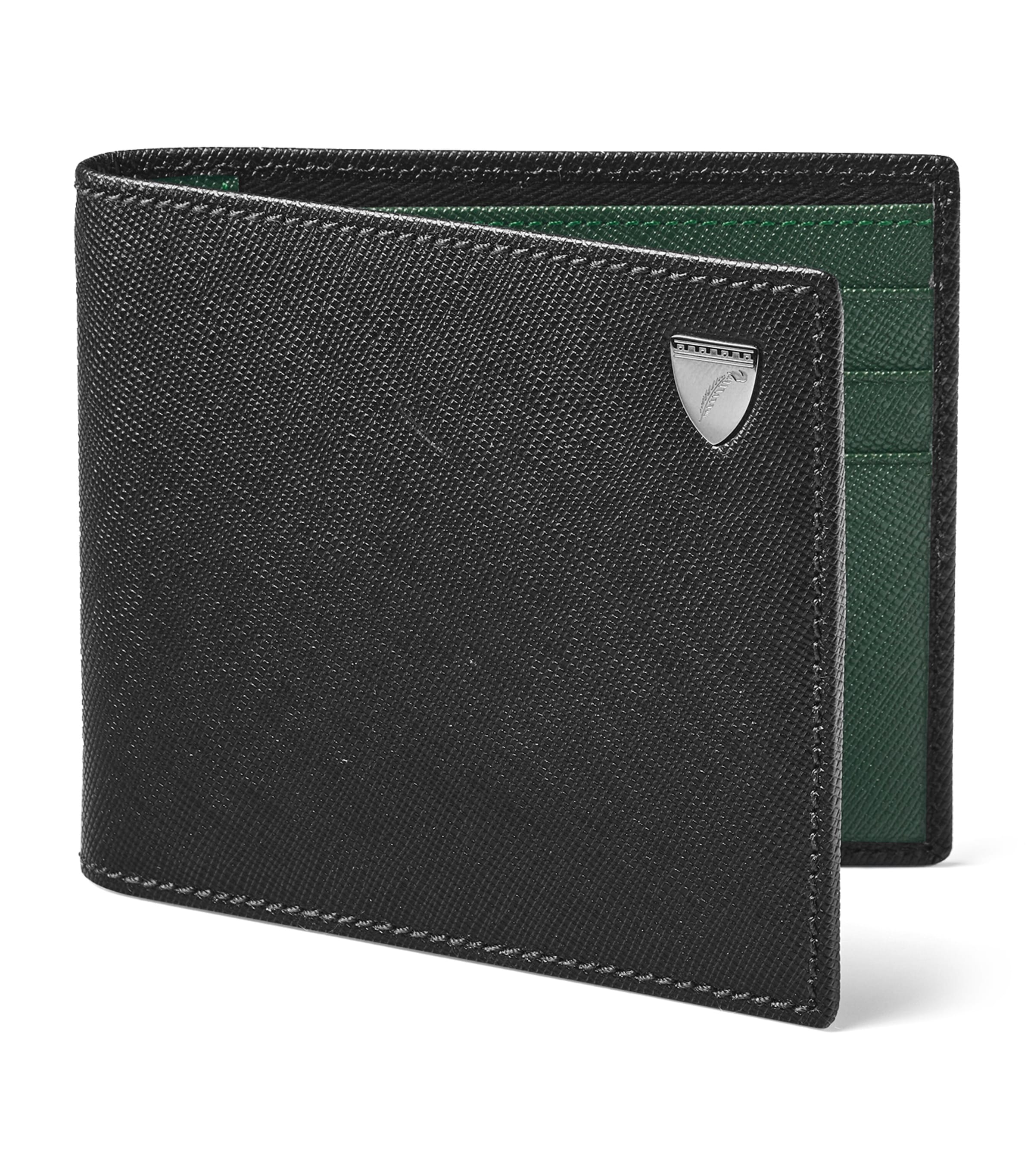 Leather Bi-Fold Wallet BLACK Image 4