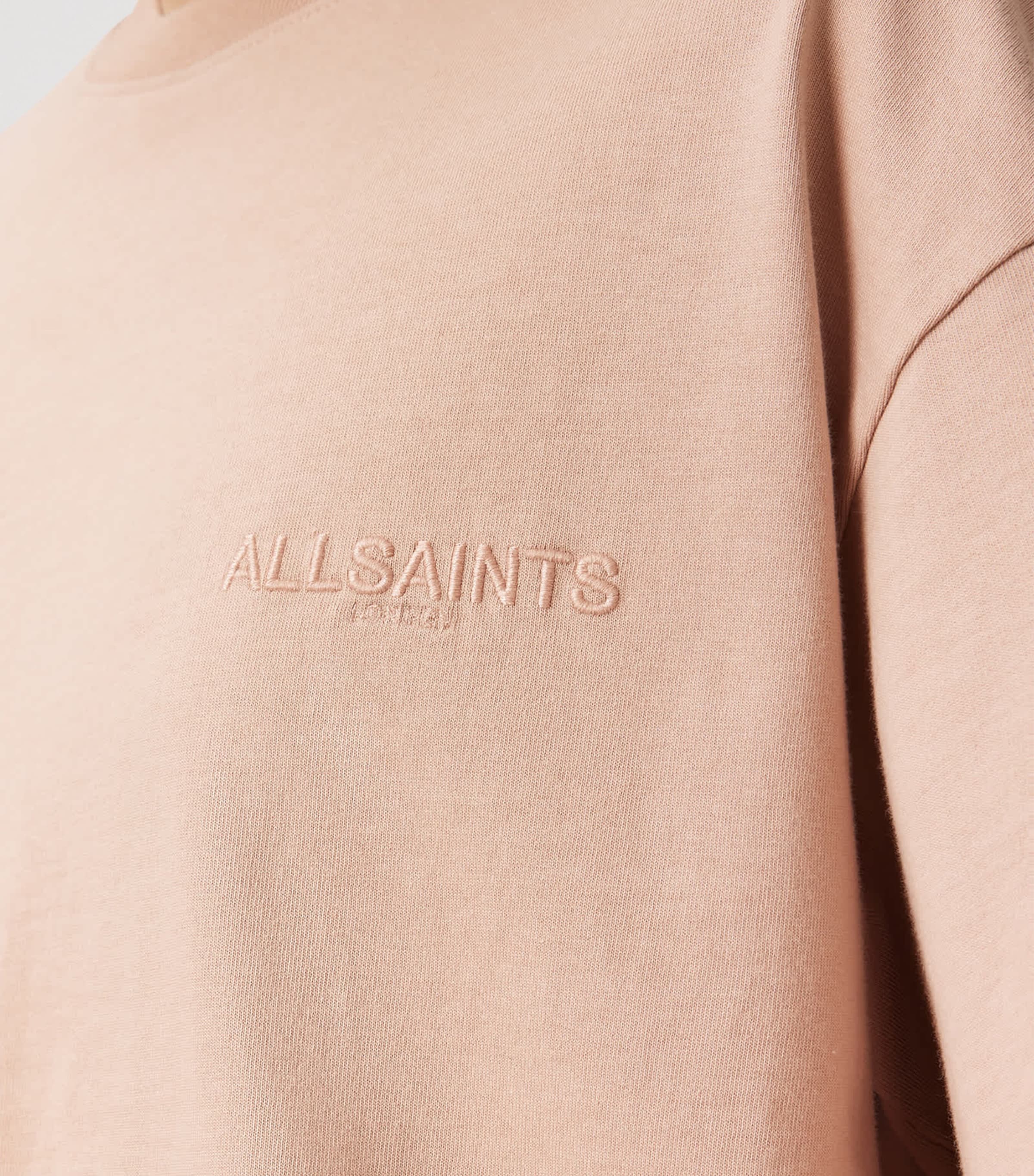 AllSaints Womens Organic Cotton Graphic Amelie T-Shirt Dusty Pink Image 7