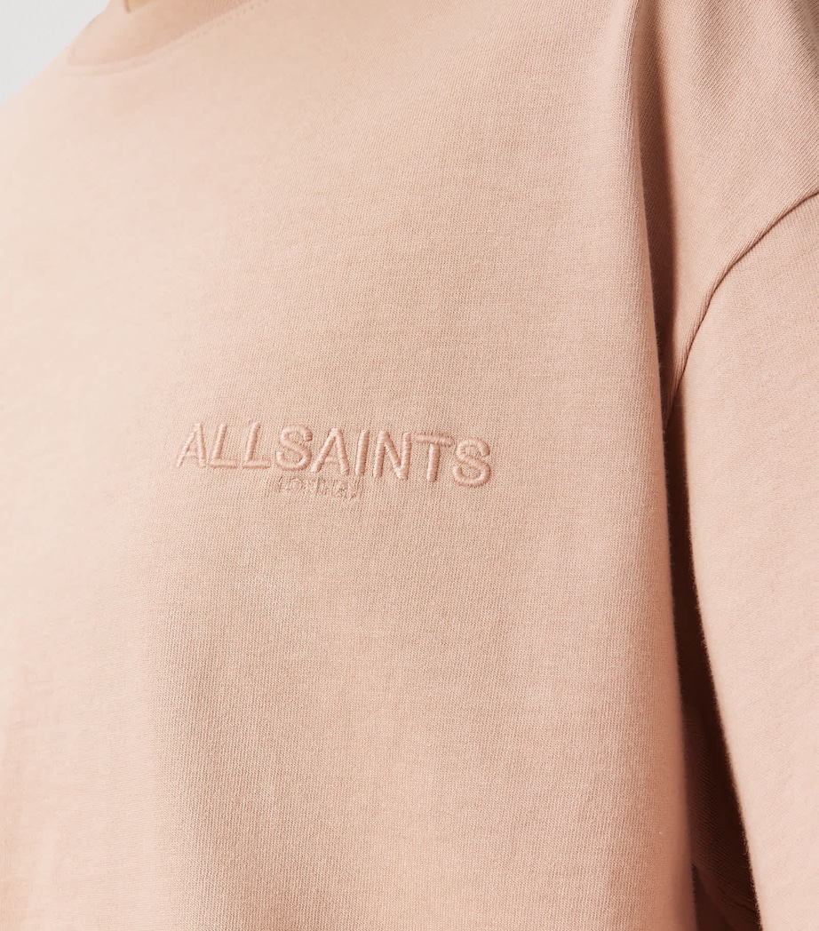 AllSaints Womens Organic Cotton Graphic Amelie T-Shirt Dusty Pink Image 7