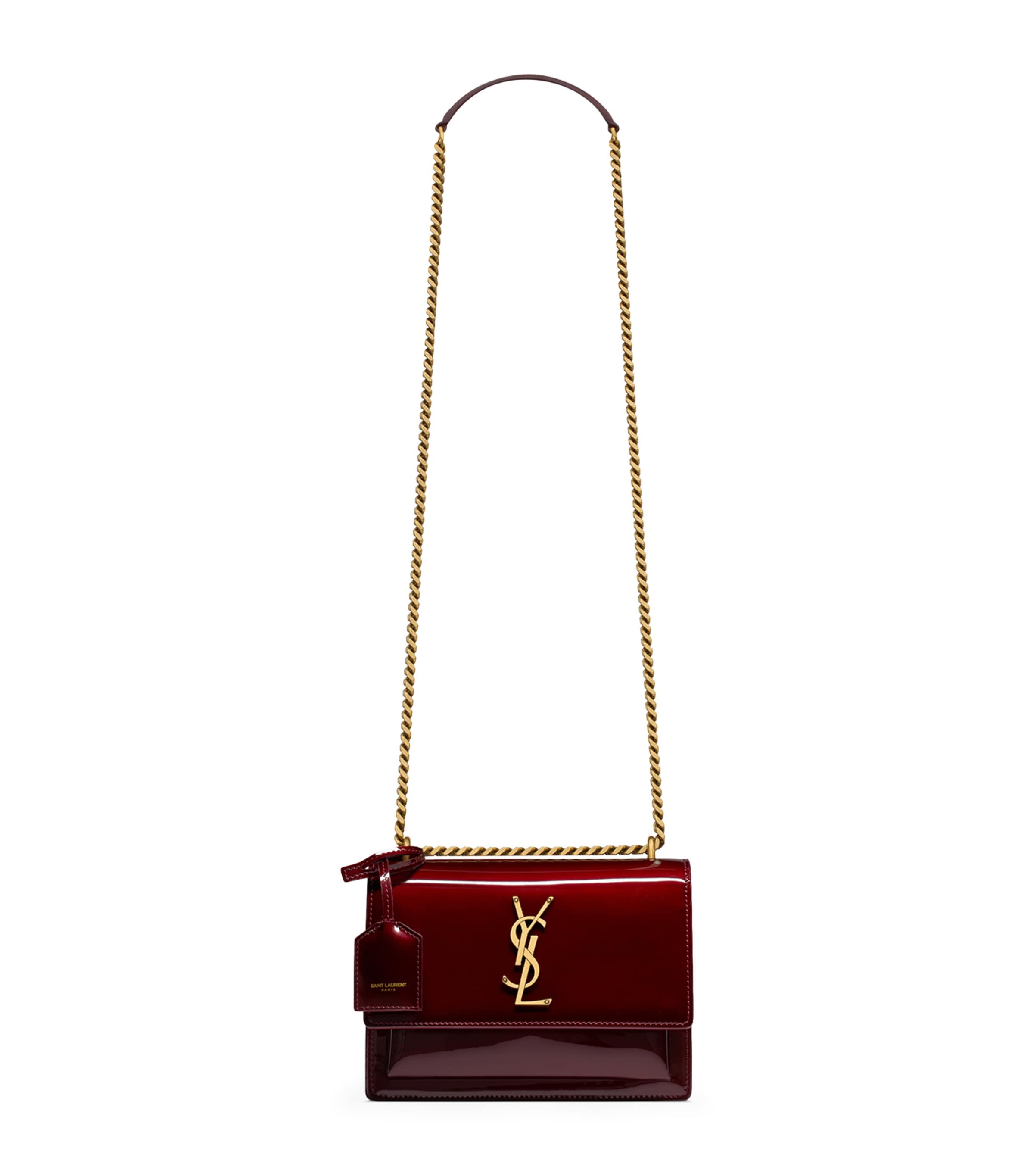 Saint Laurent Small Sunset Shoulder Bag In Red