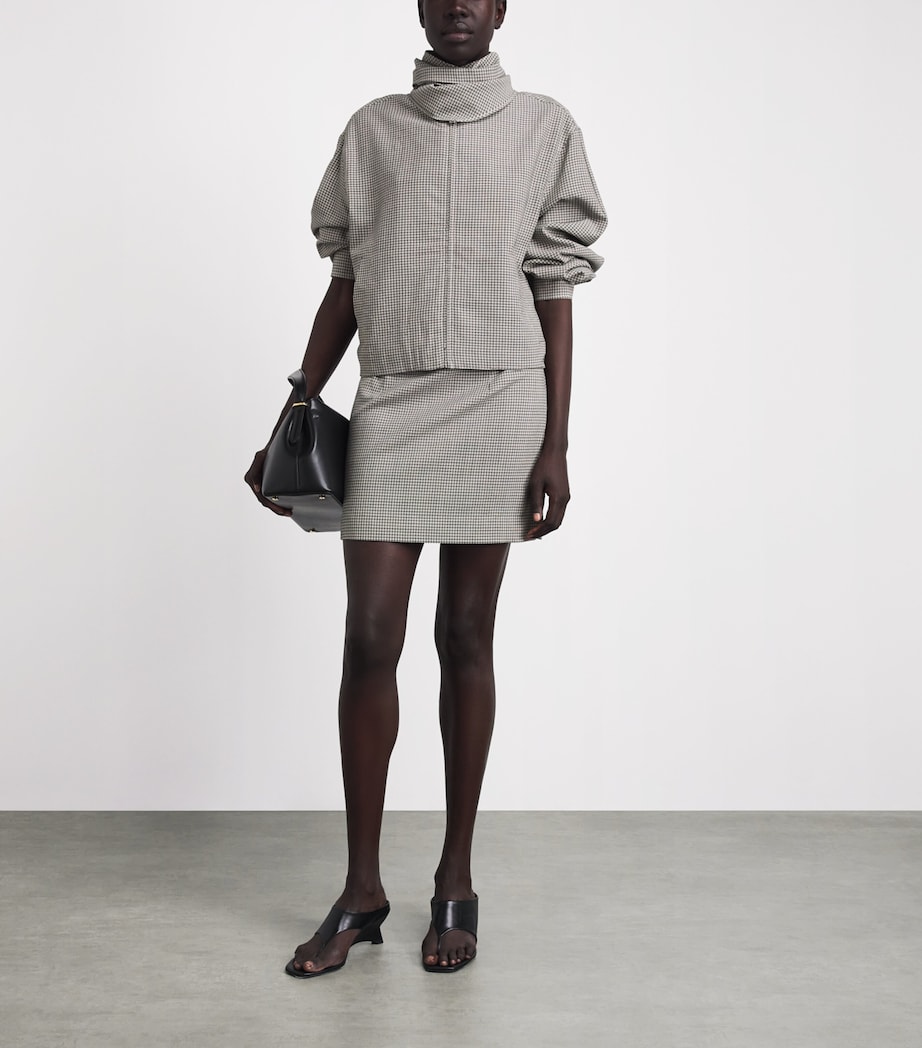 Rag & Bone Womens Wool Plaid Mini Skirt Blackpld Image 2