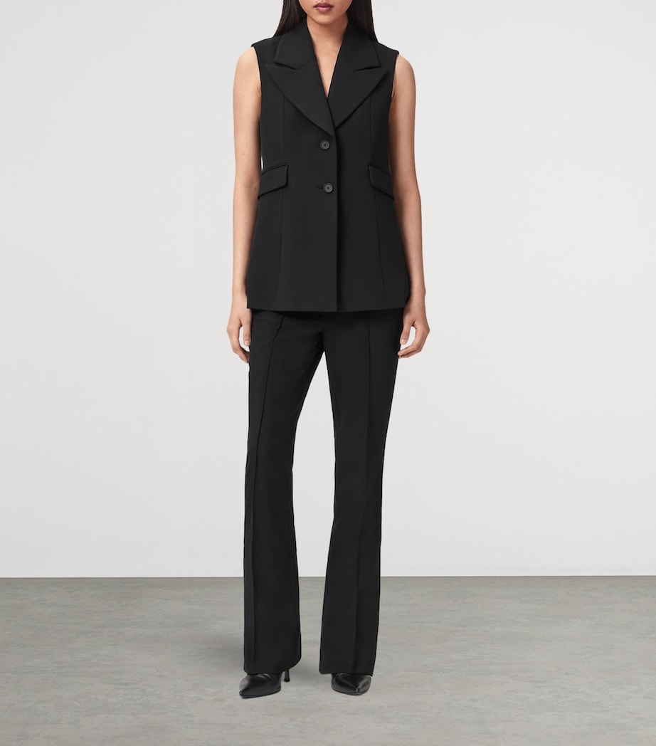 AllSaints Womens Astra Tailored Waistcoat Black Image 2